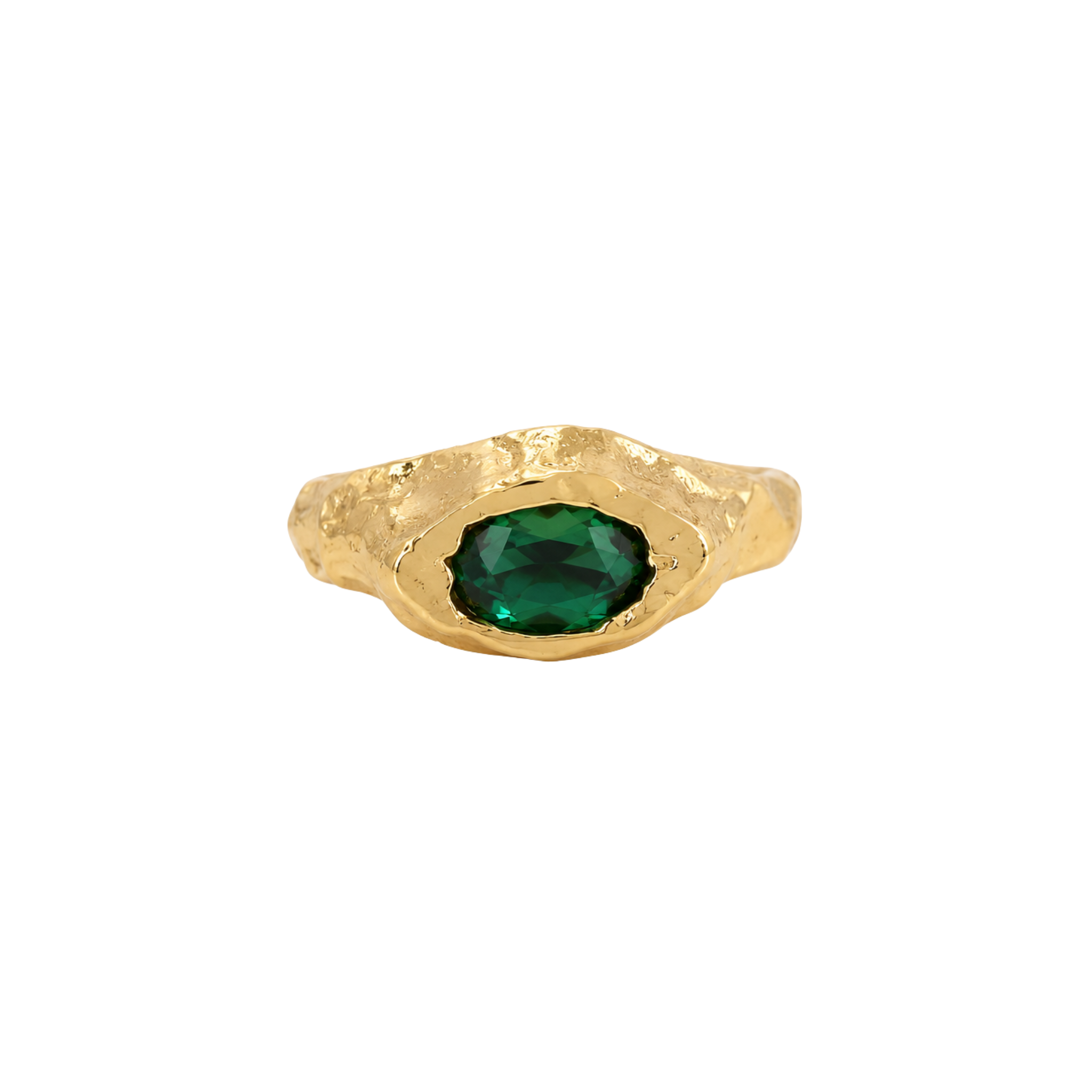 Gold Molten Textured Ring