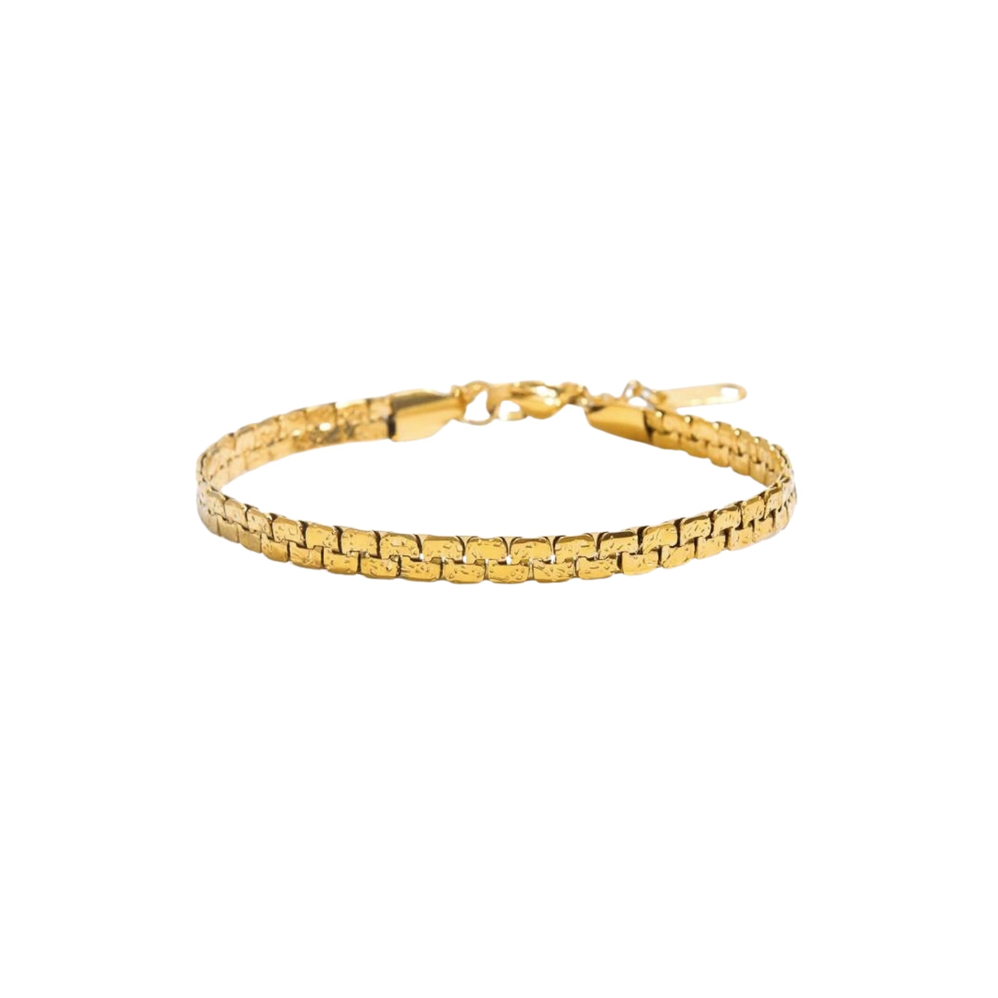 Gold Textured Aztec Snake Bracelet | Waterproof