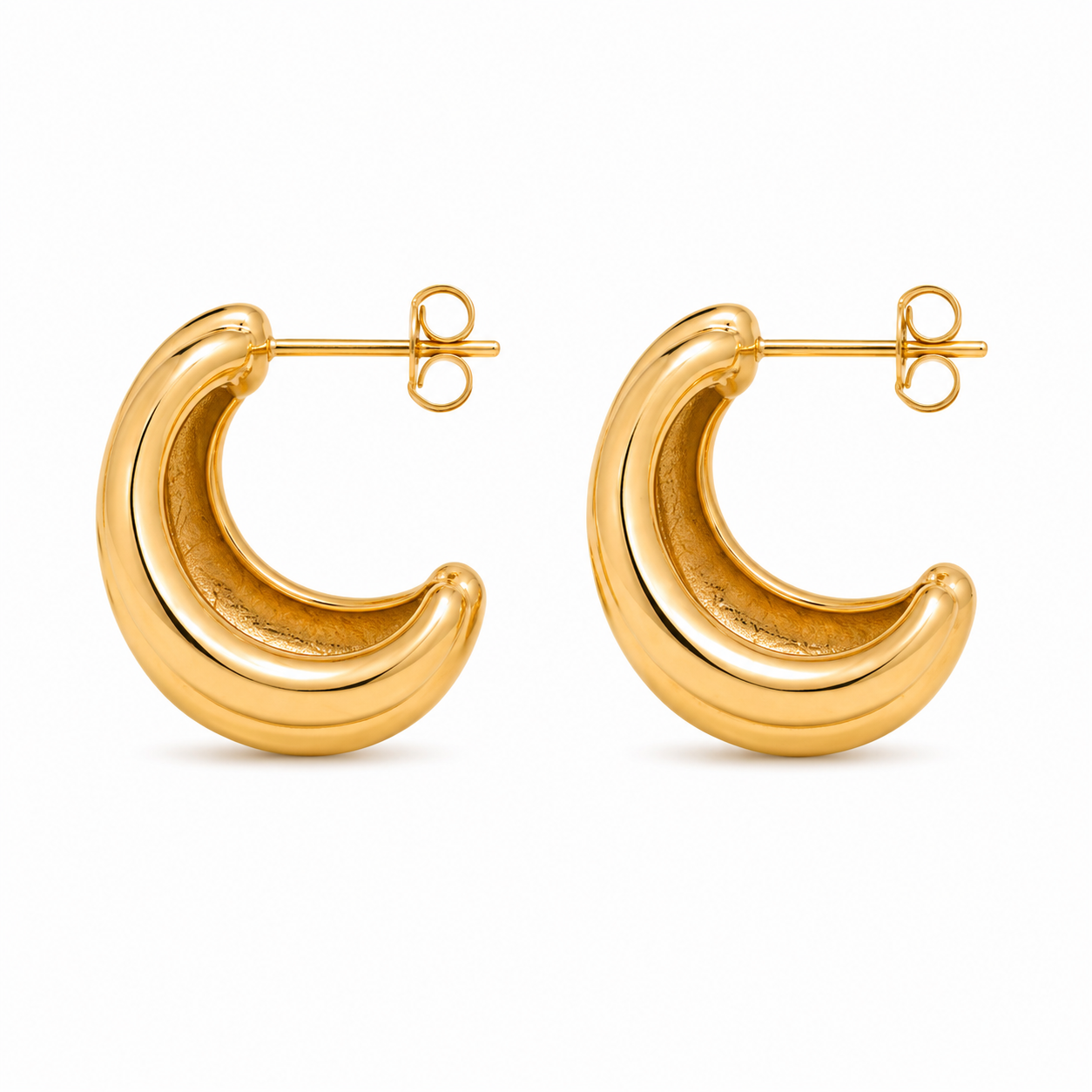 Curved Bold Earrings | Waterproof