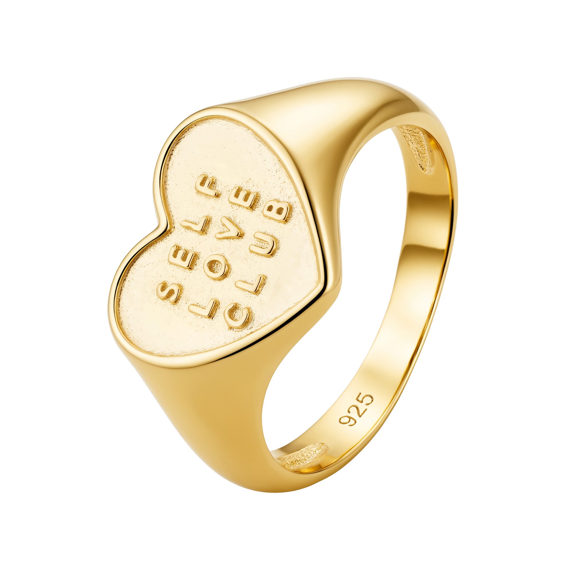Gold Self-Love Club Heart Ring