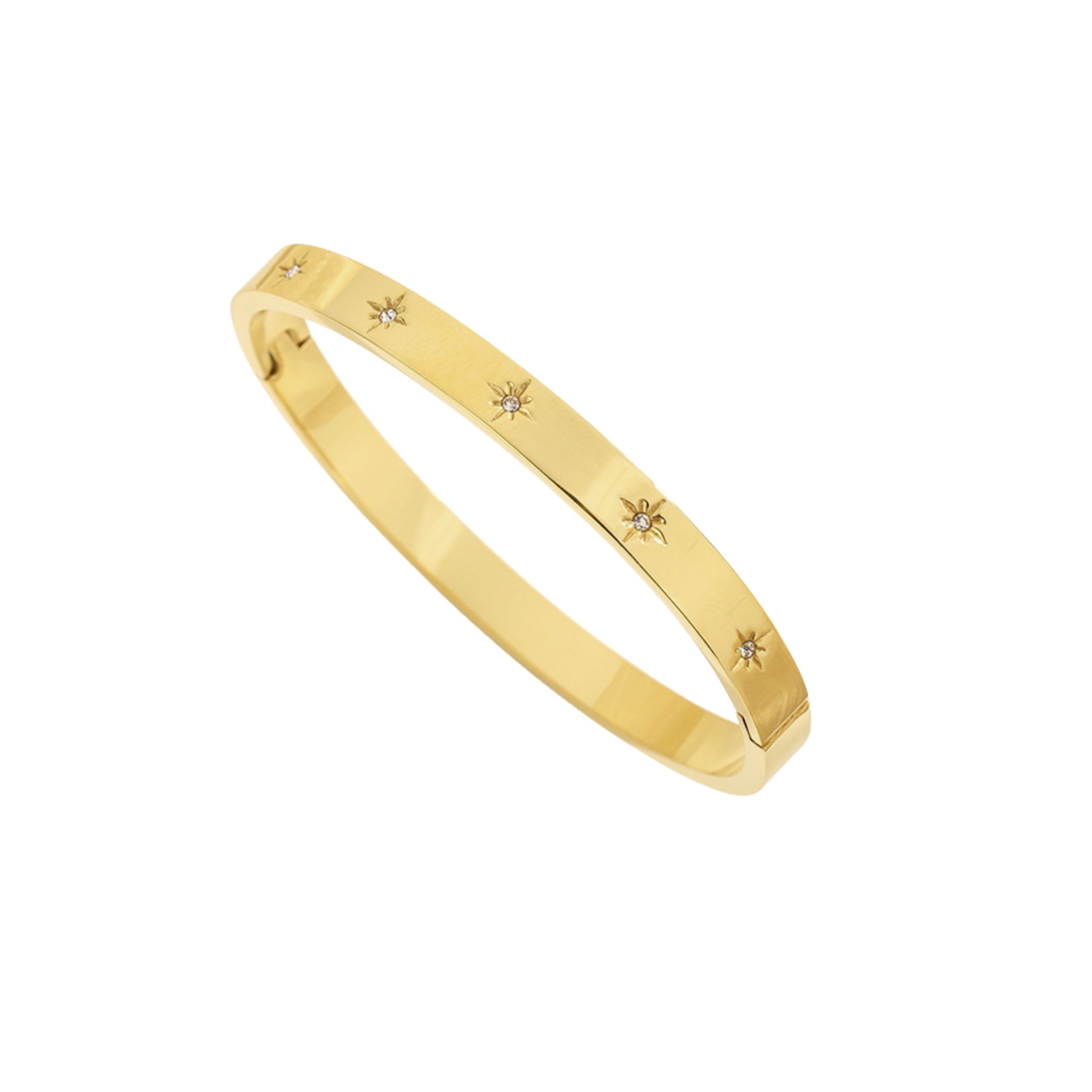 Gold Starburst Bangle | Waterproof