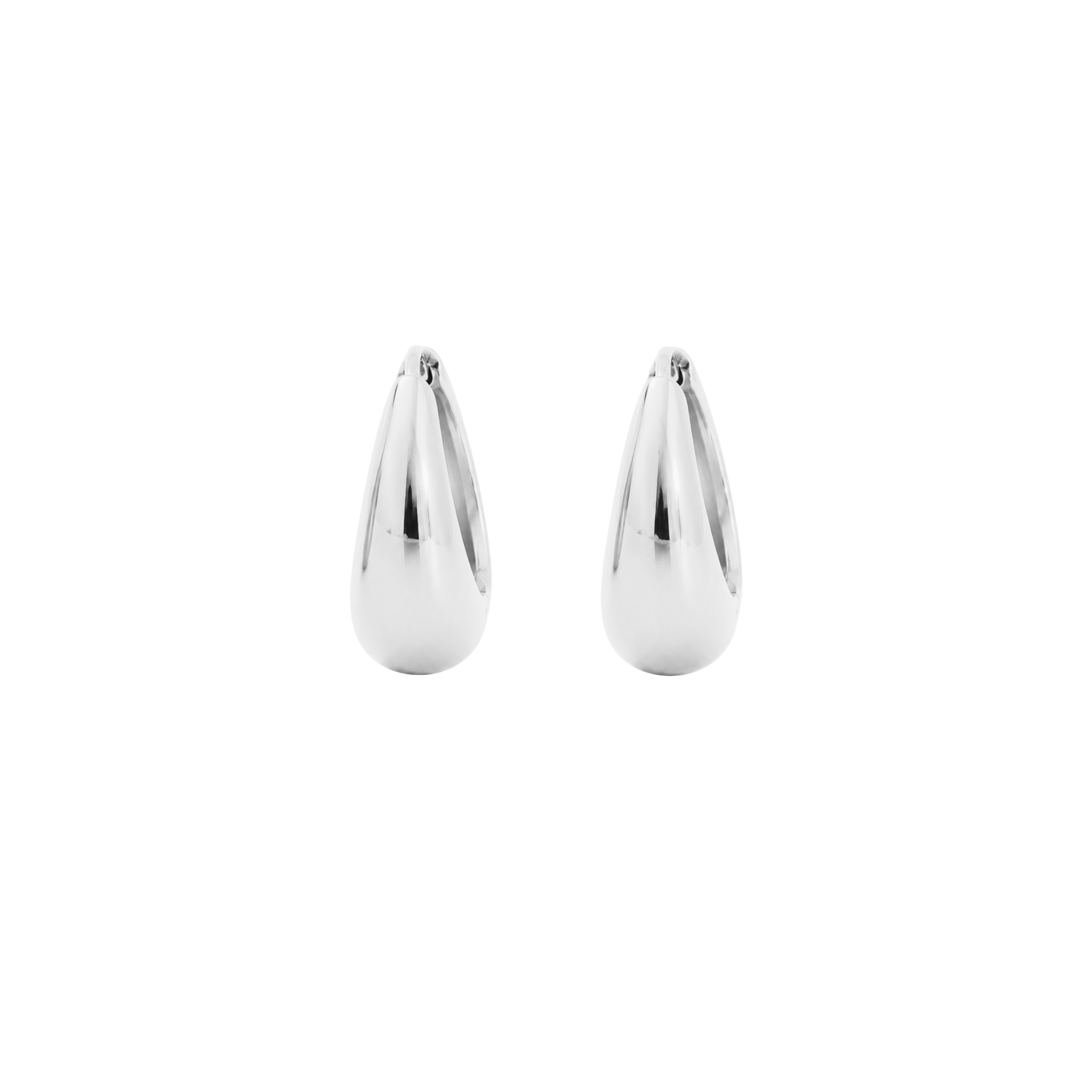 Silver Tapered Hoops | Waterproof