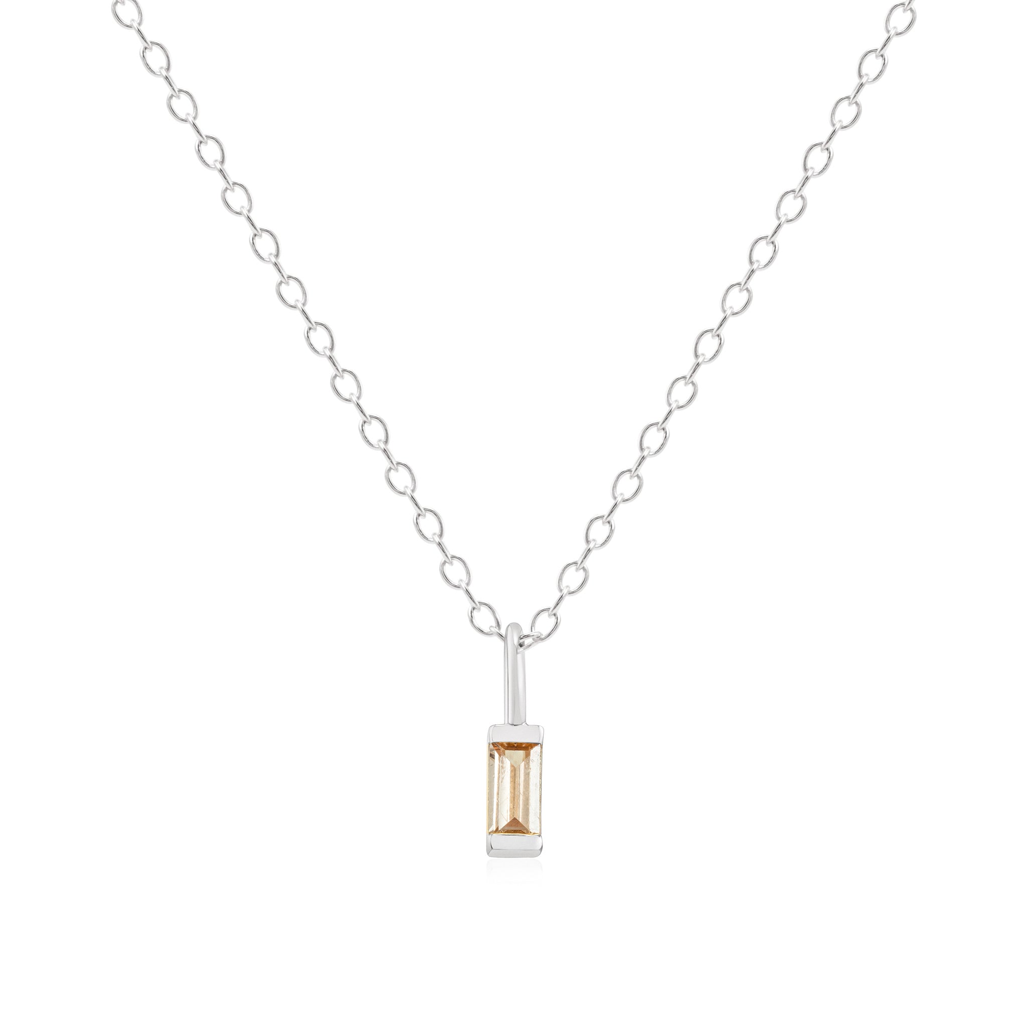 November Birthstone Necklace - silver