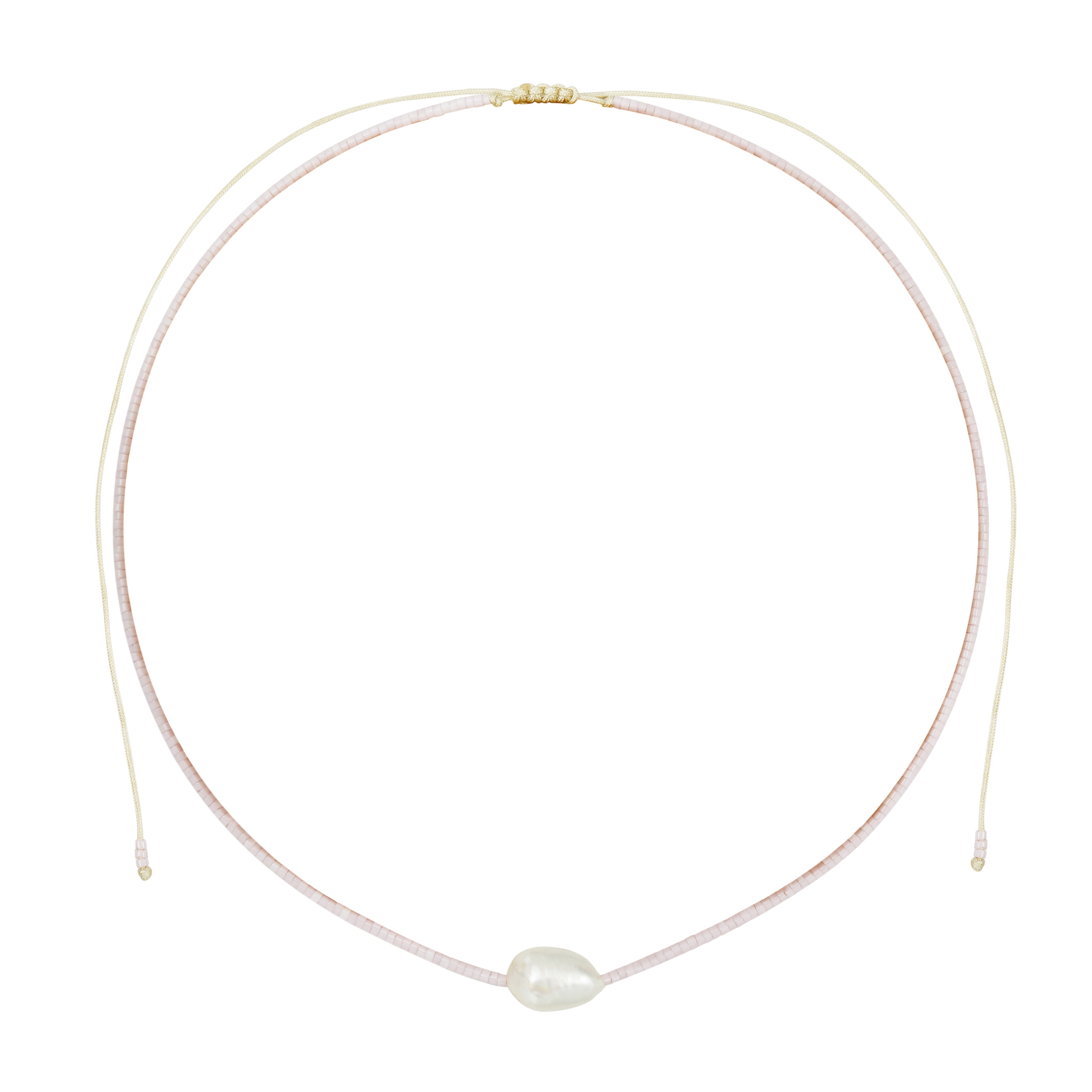 Lilac Pearl Beaded Choker