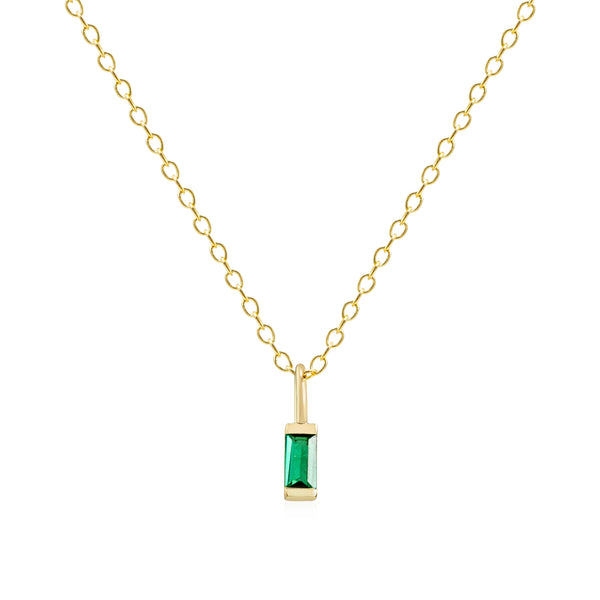 May Birthstone Necklace - gold