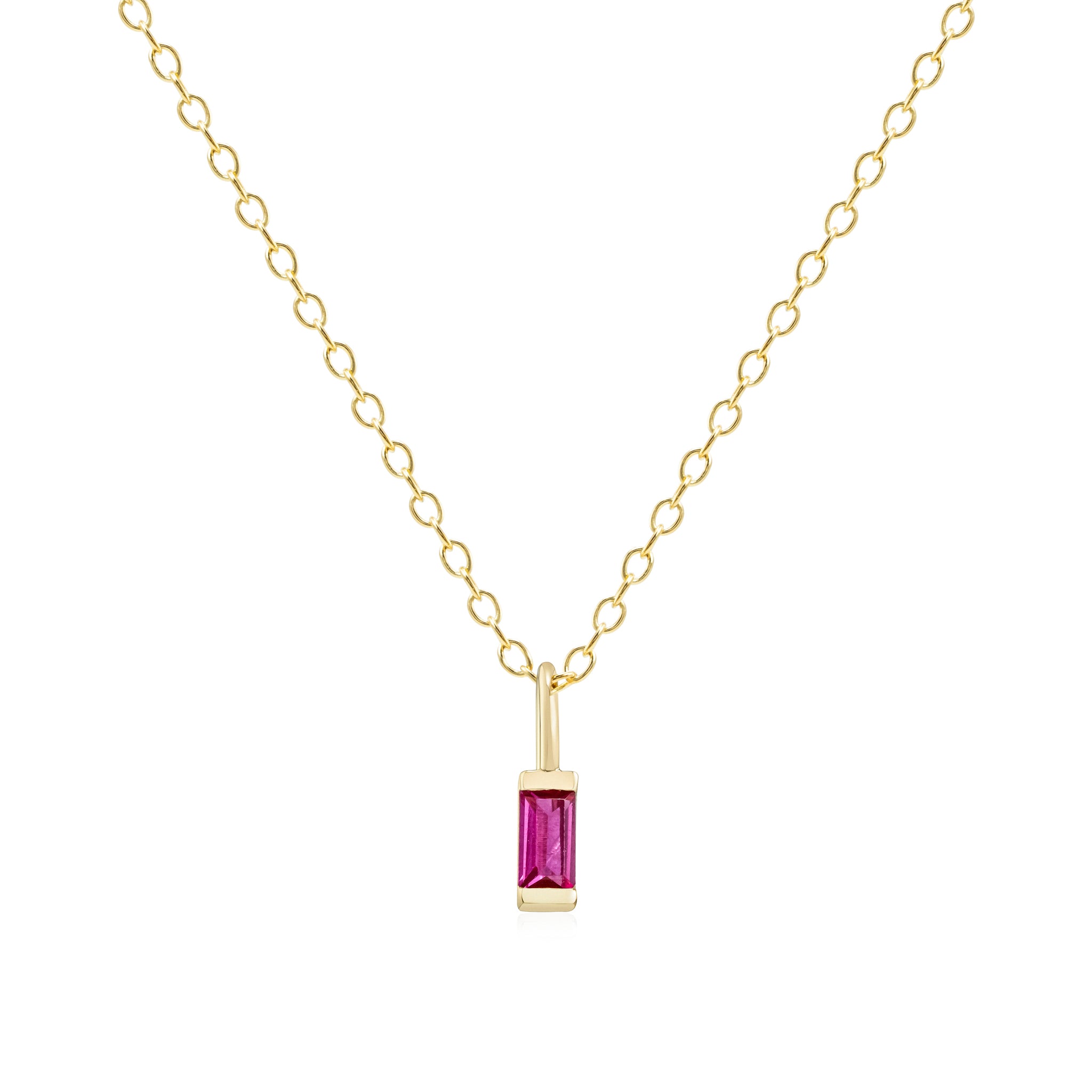 July Birthstone Necklace - Gold
