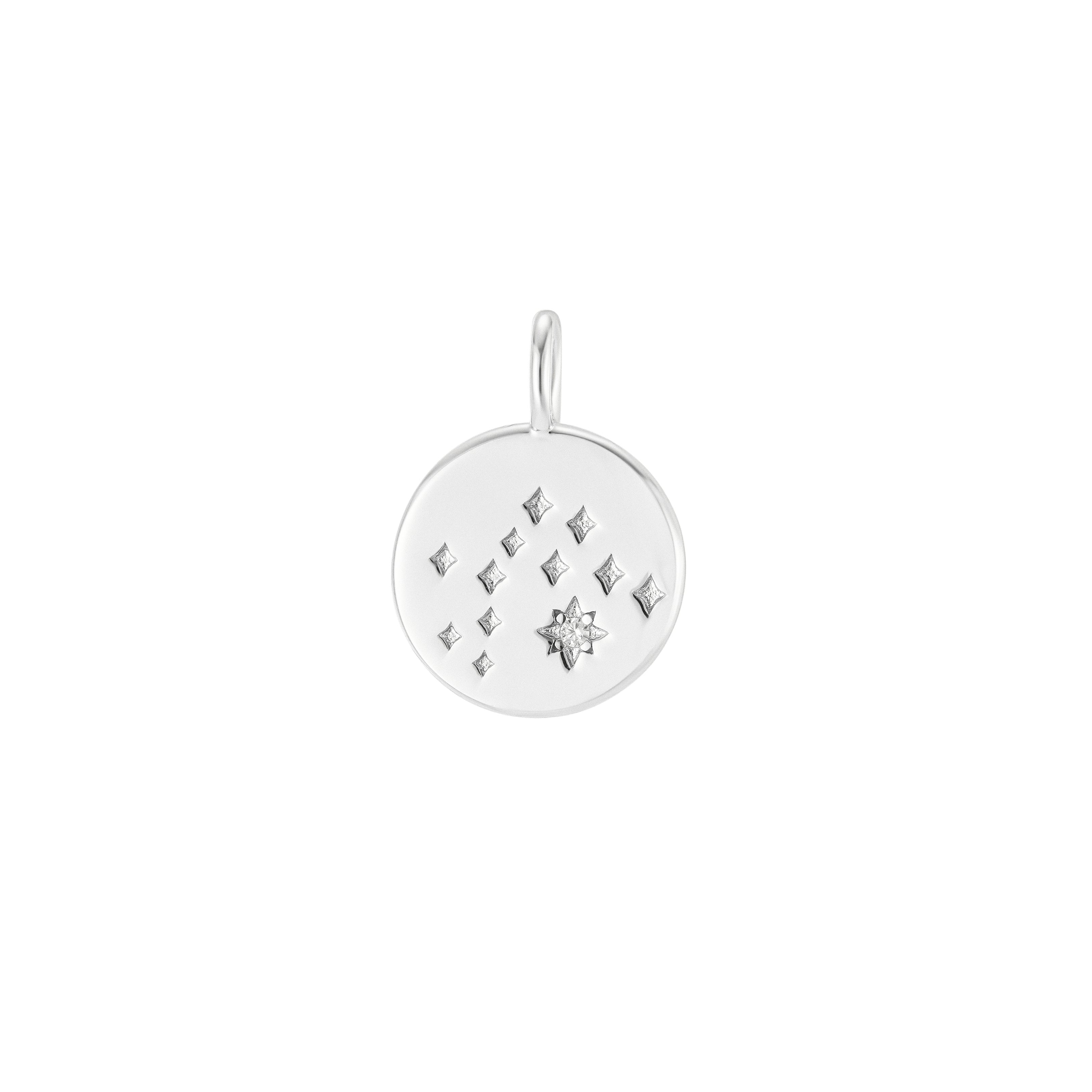Silver Zodiac Constellation Pendant