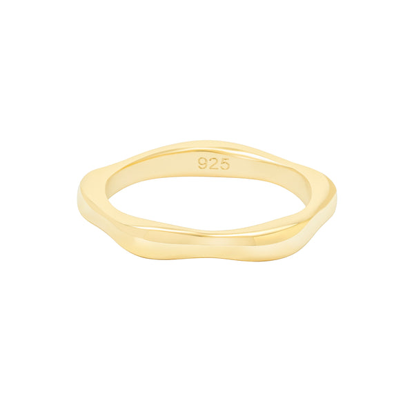 Gold Irregular Wavy Ring