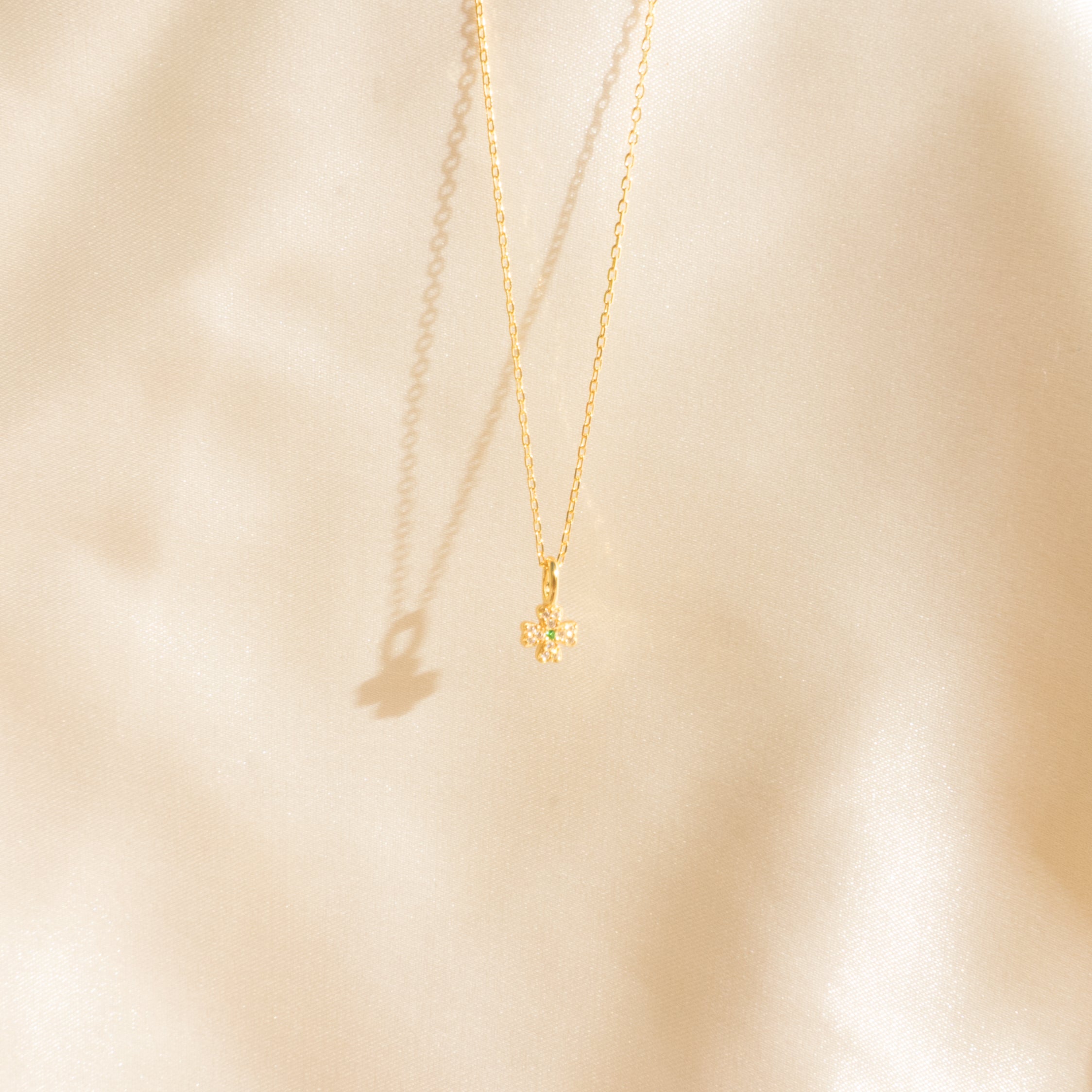 Gold Four Leaf Clover Necklace