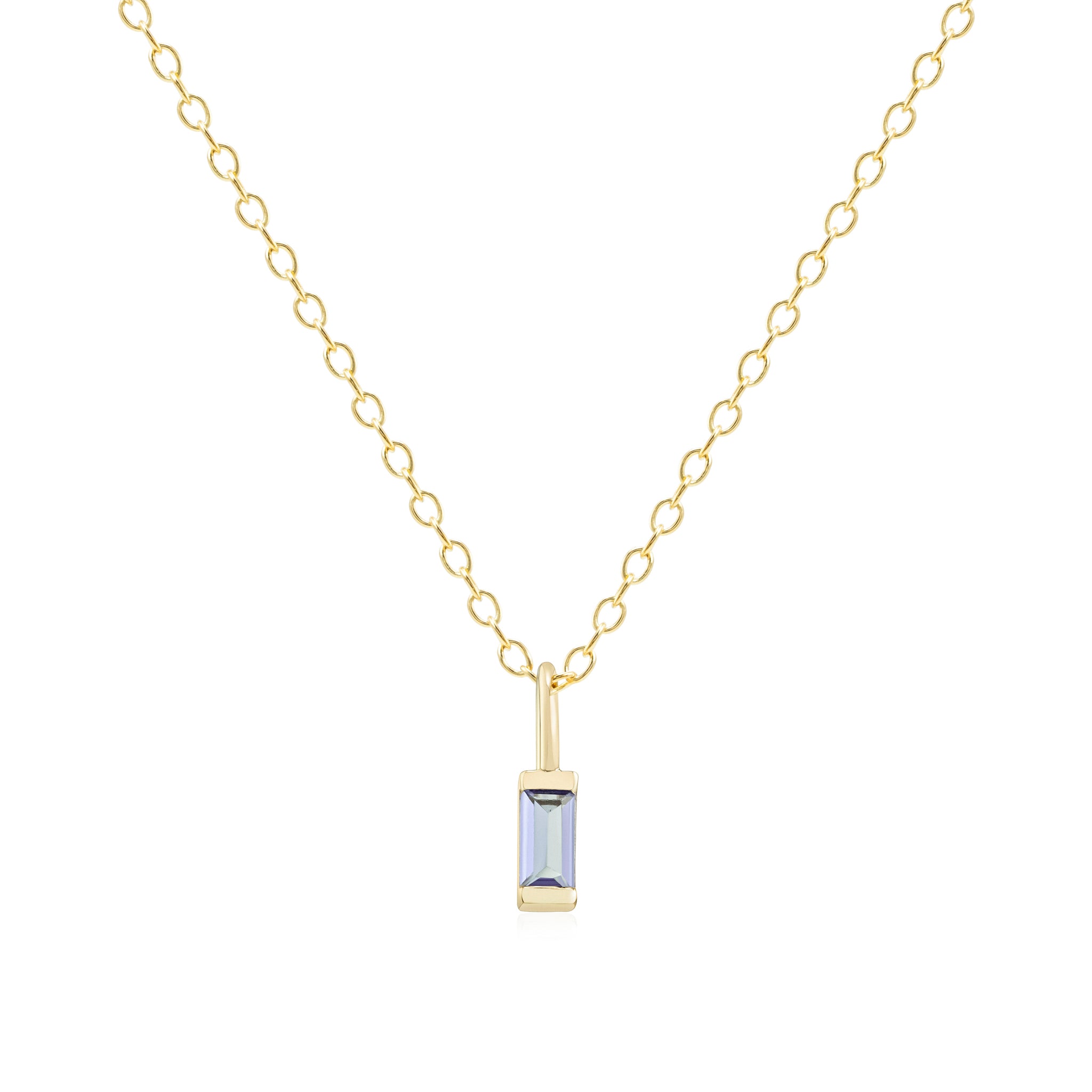 February Birthstone Necklace - Gold