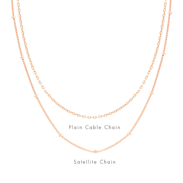 September Birthstone Necklace - rose gold