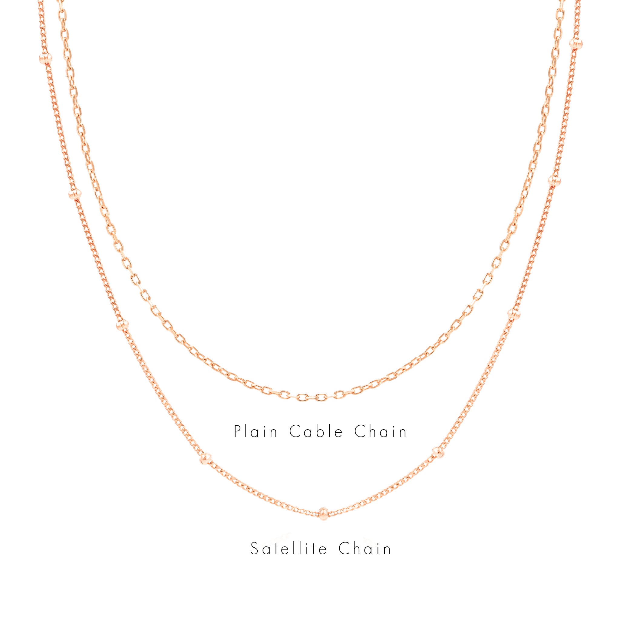 Rose gold chains - Mint Kiss