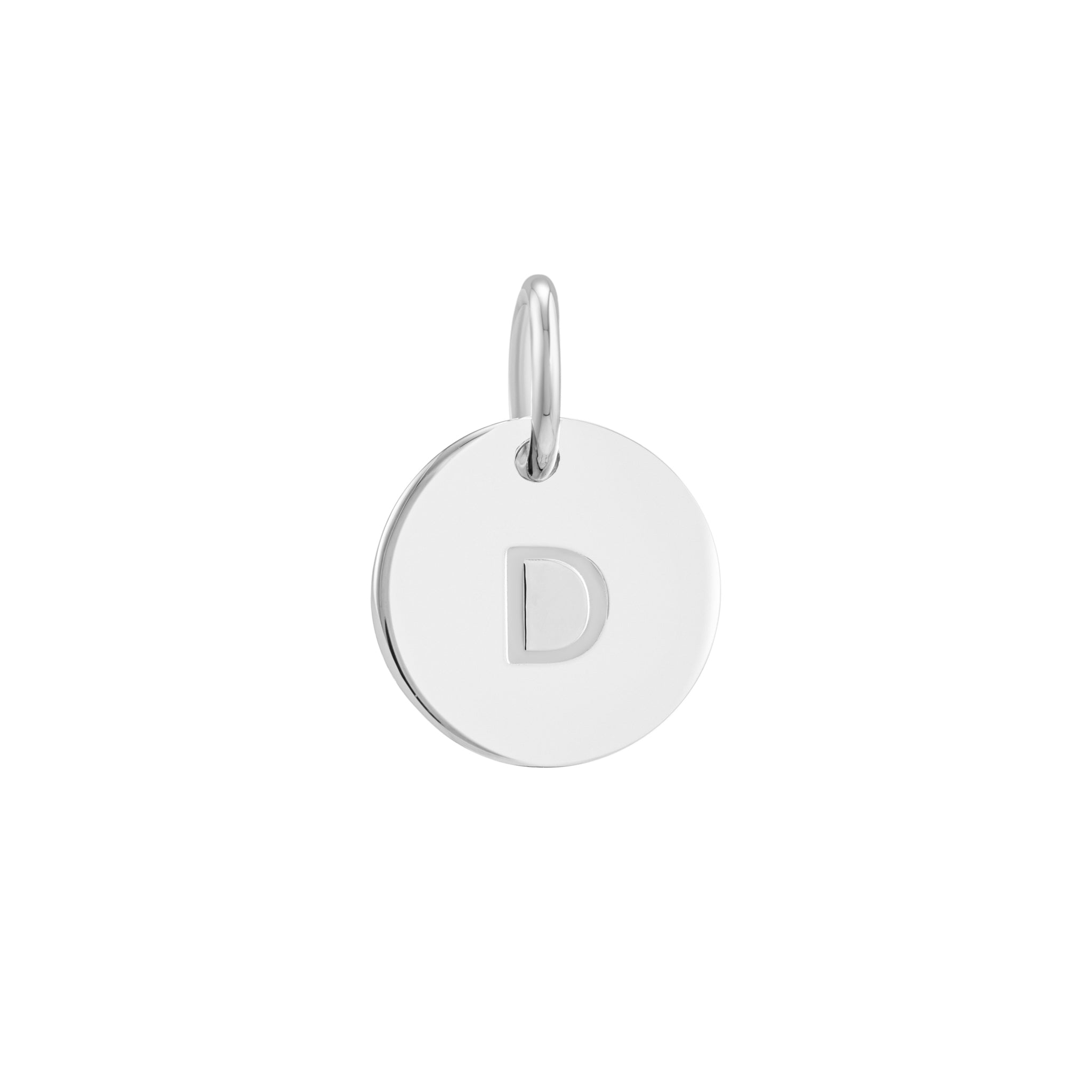 Silver Initial Disc Pendant