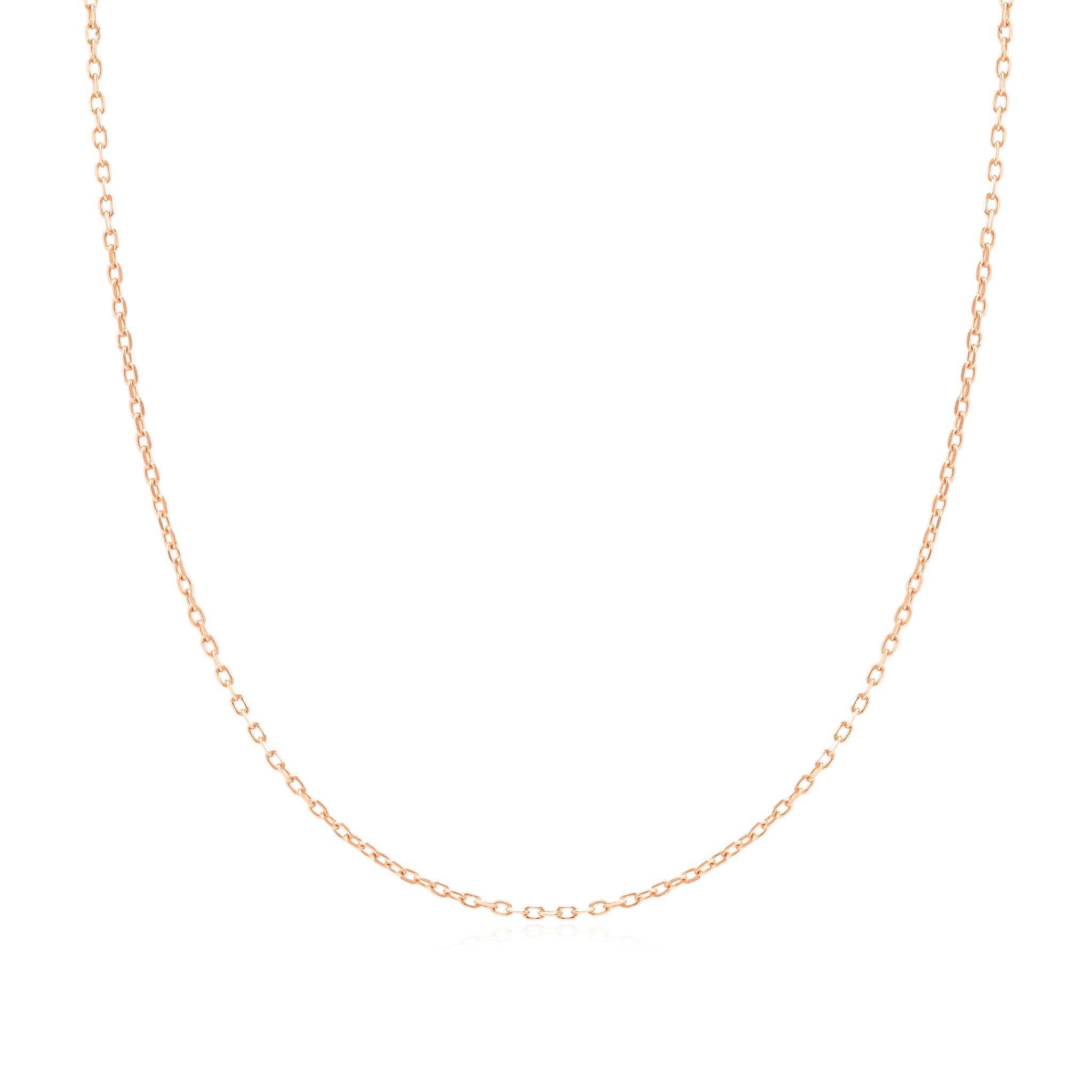 Rose gold cable chain necklace