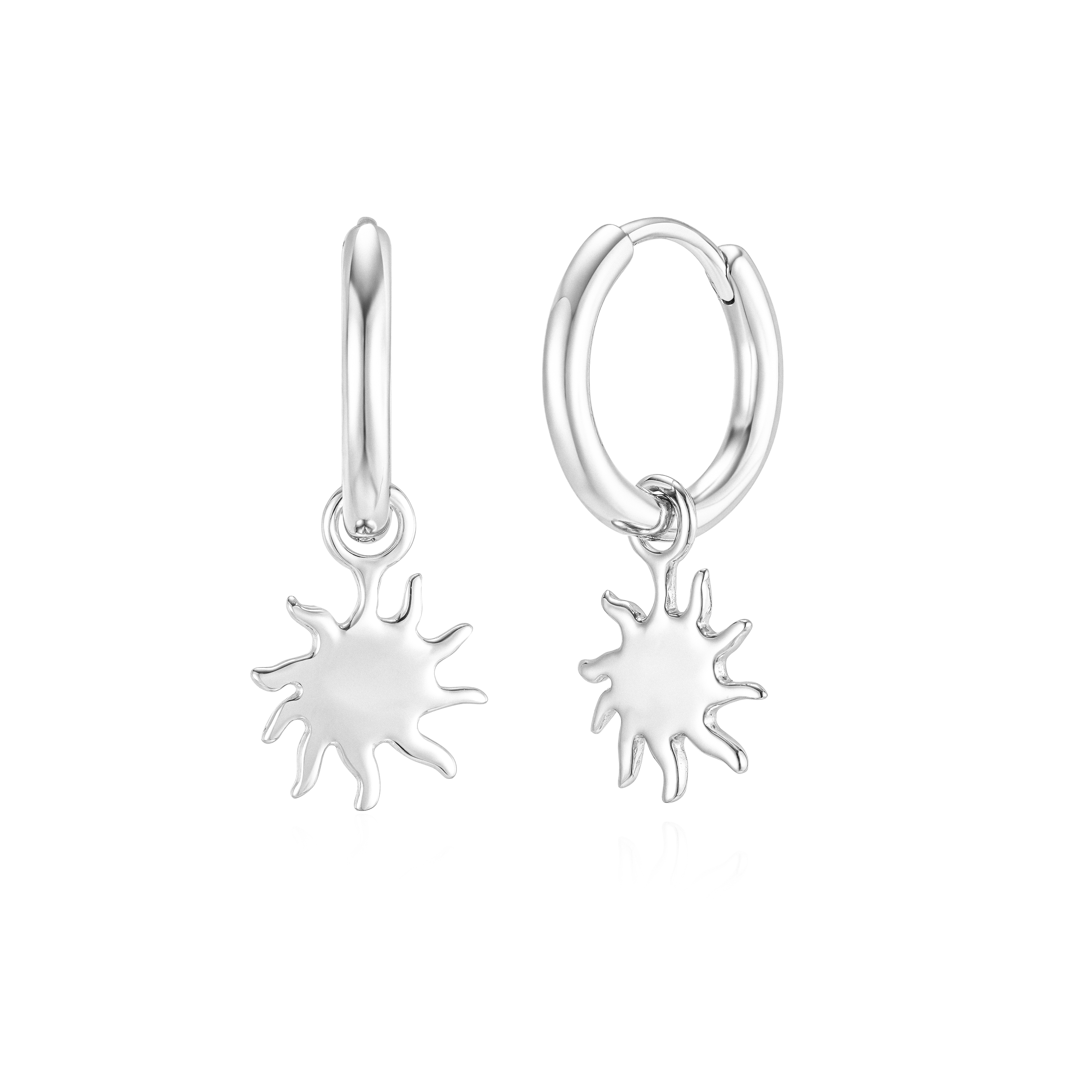 Silver Sun Hoops