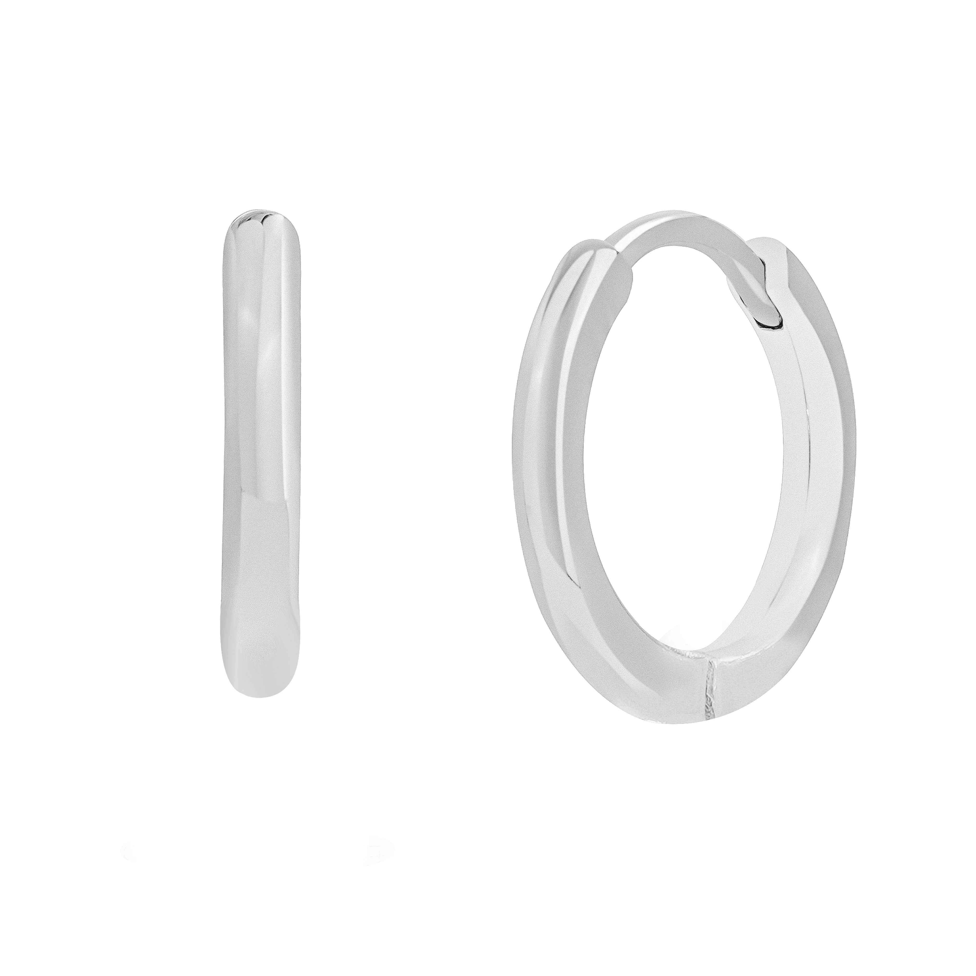 Silver Fine Sleeper Hoops