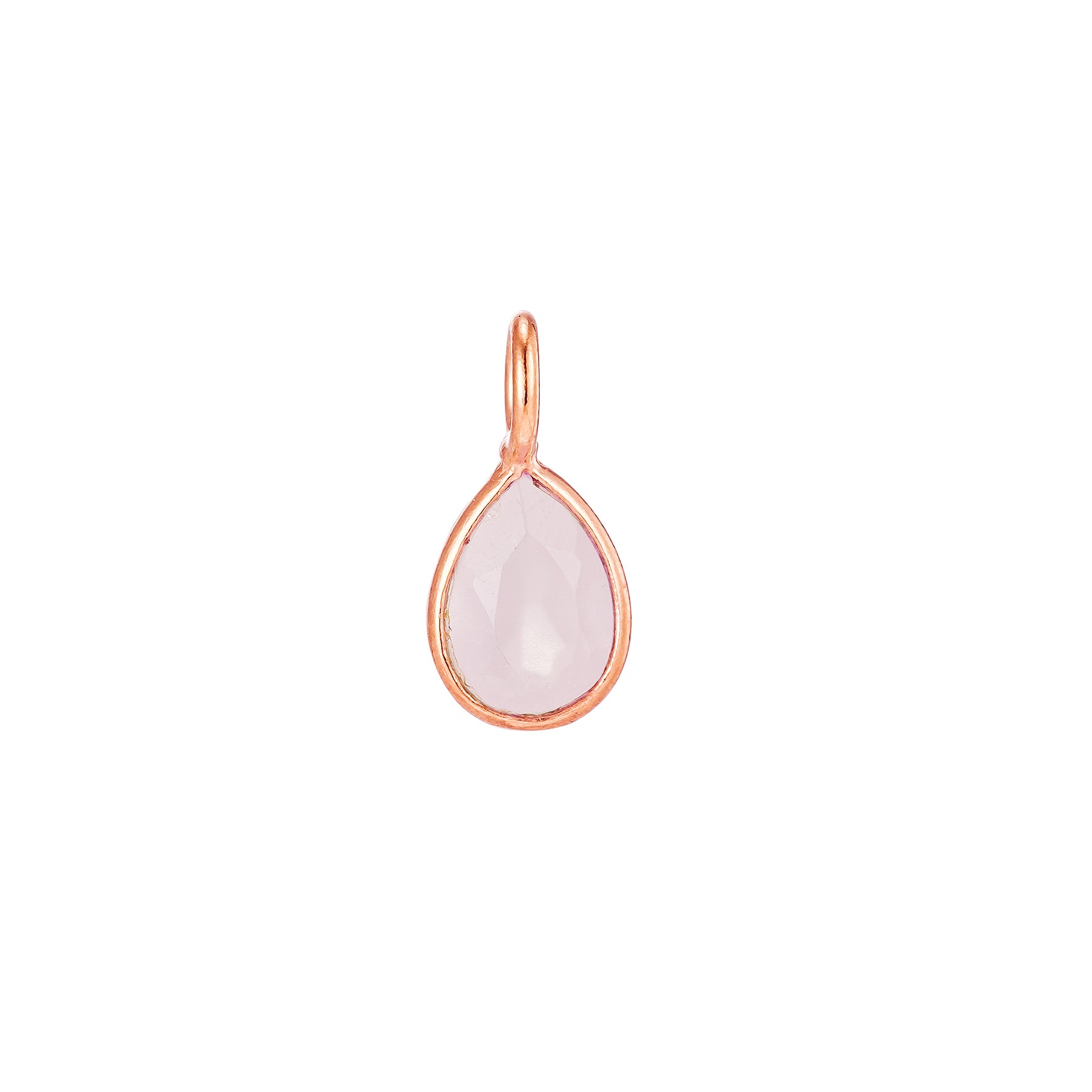 Rose Gold Rose Quartz Teardrop Pendant