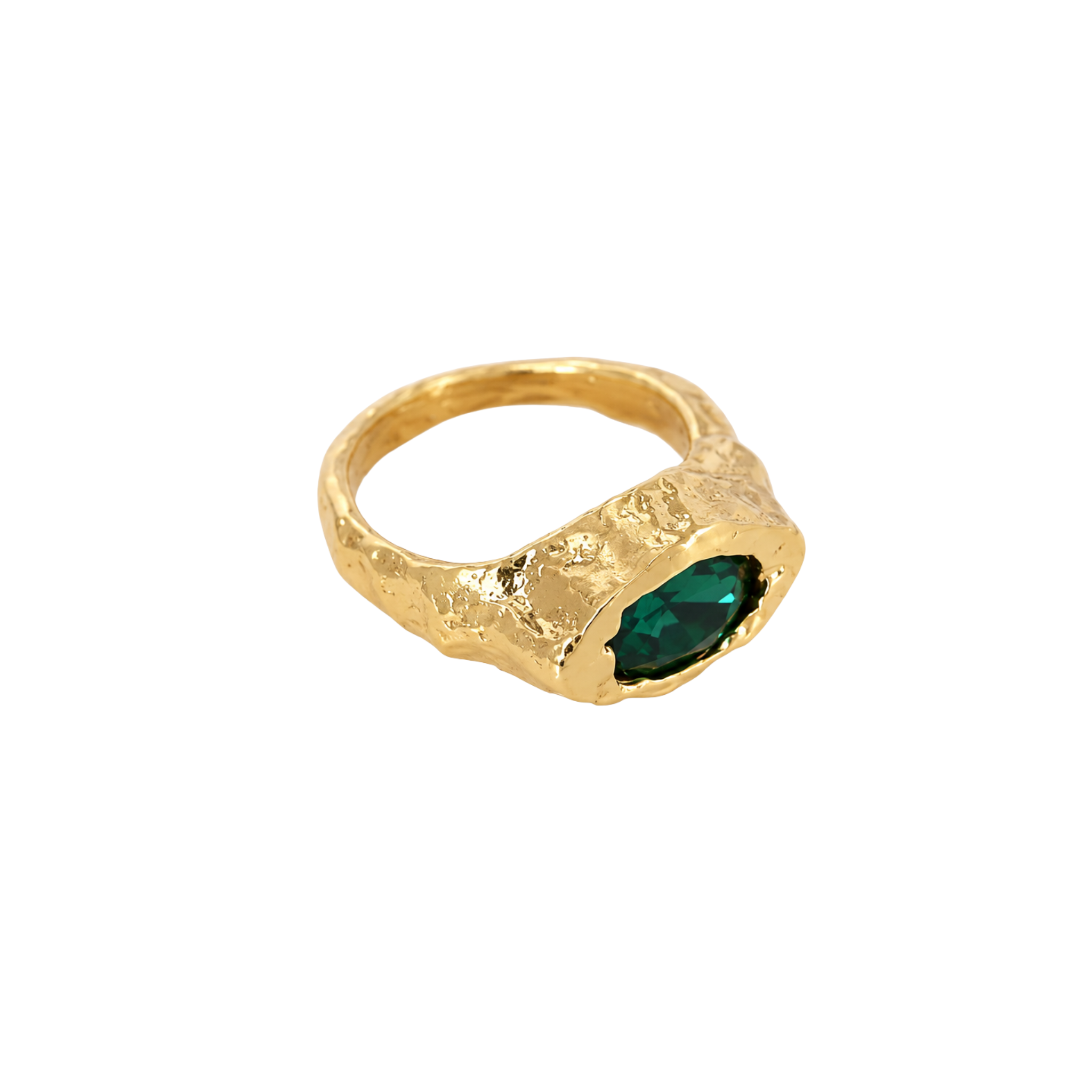 Gold Molten Textured Ring