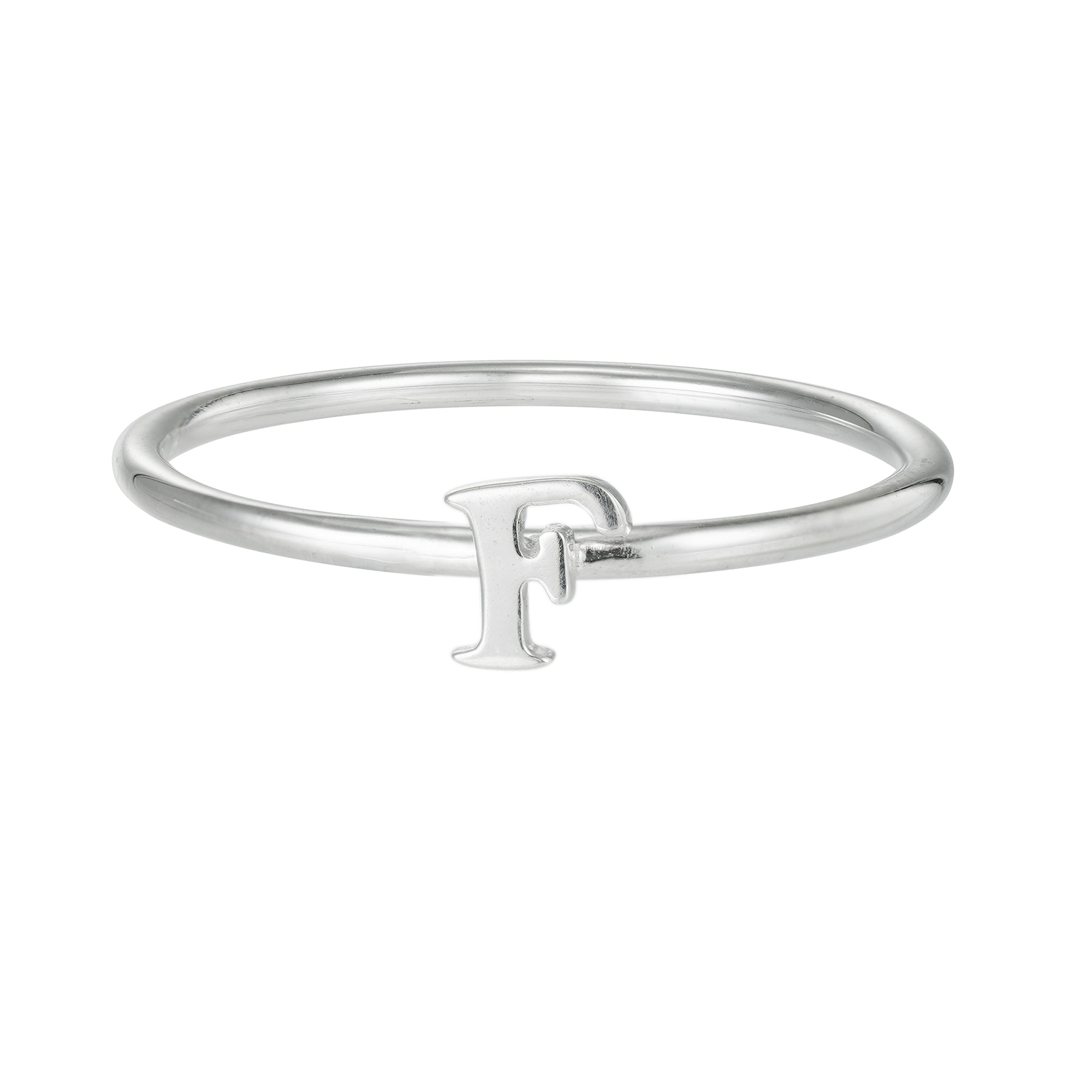 Silver Letter Ring