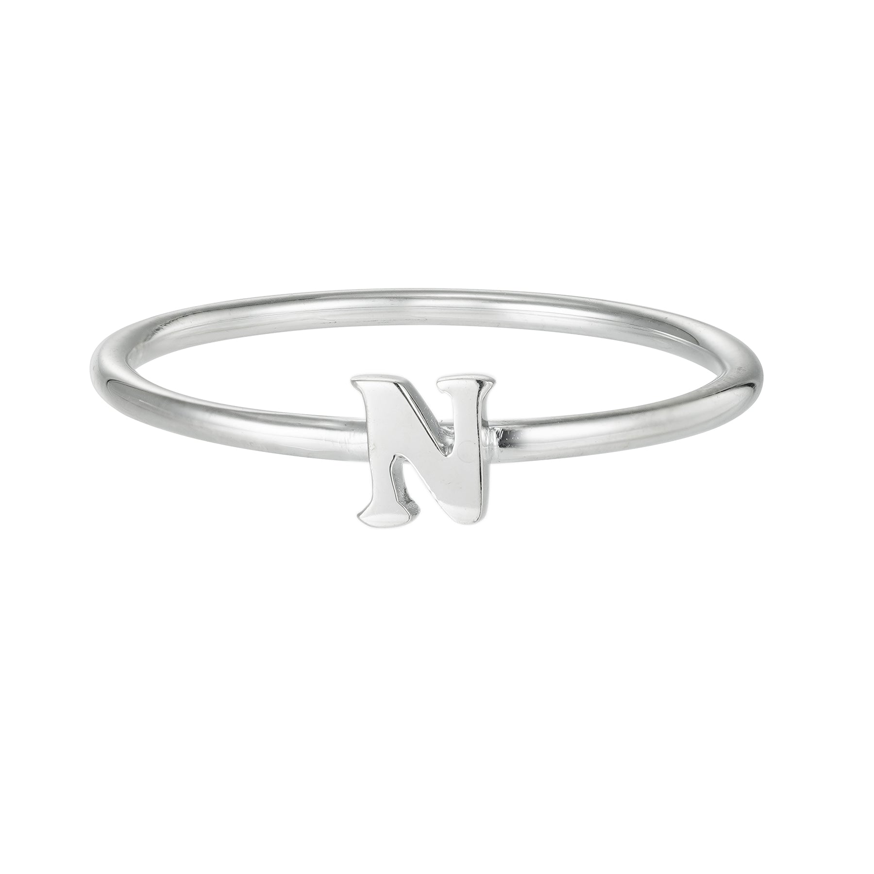 Silver Letter Ring