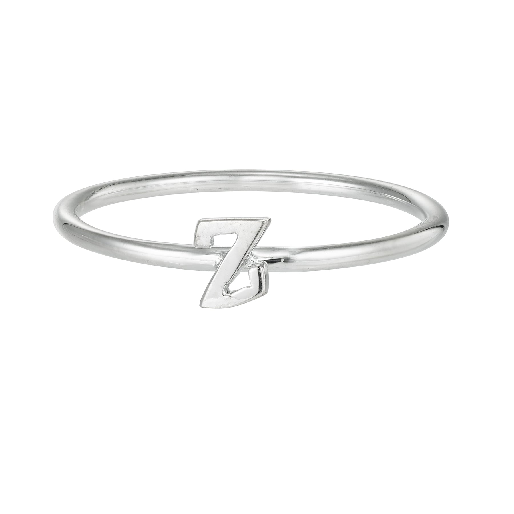 Silver Letter Ring