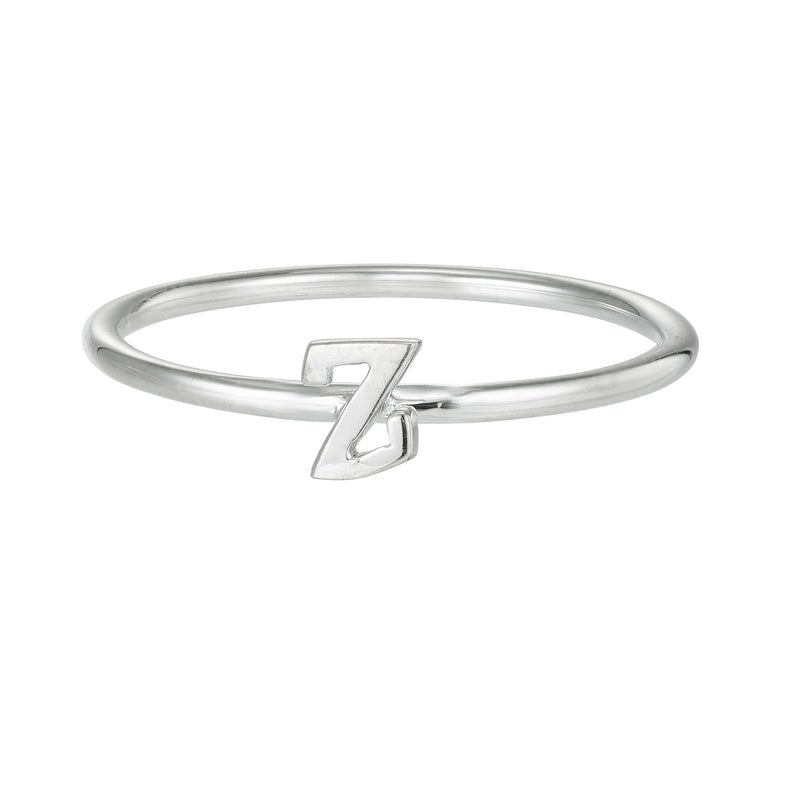 Silver Letter Ring