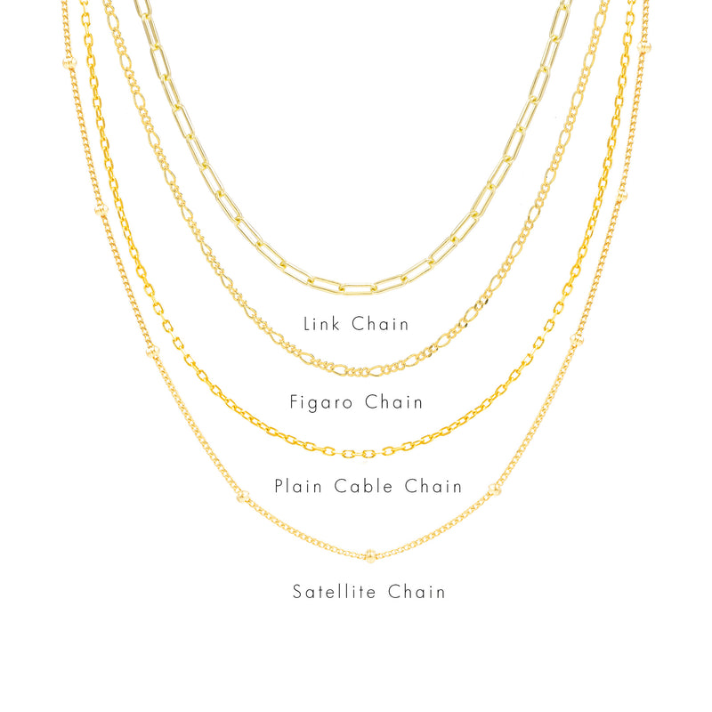 March Birthstone Necklace - gold