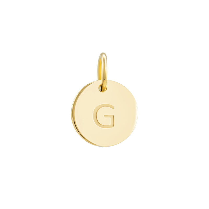 Free Gold Initial Disc Pendant