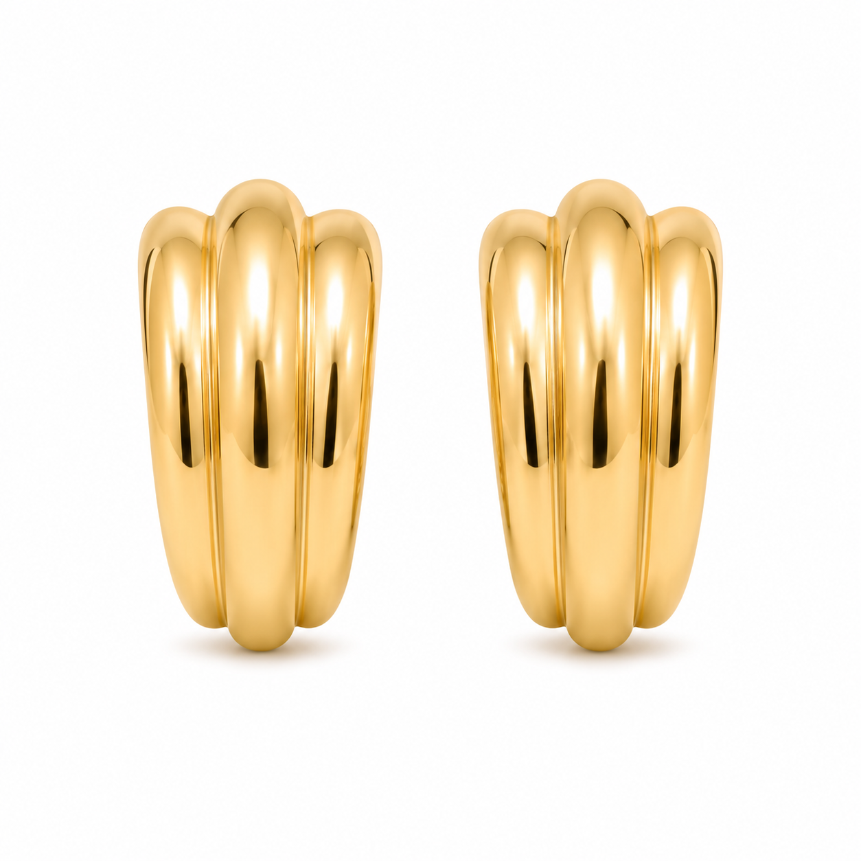 Curved Bold Earrings | Waterproof