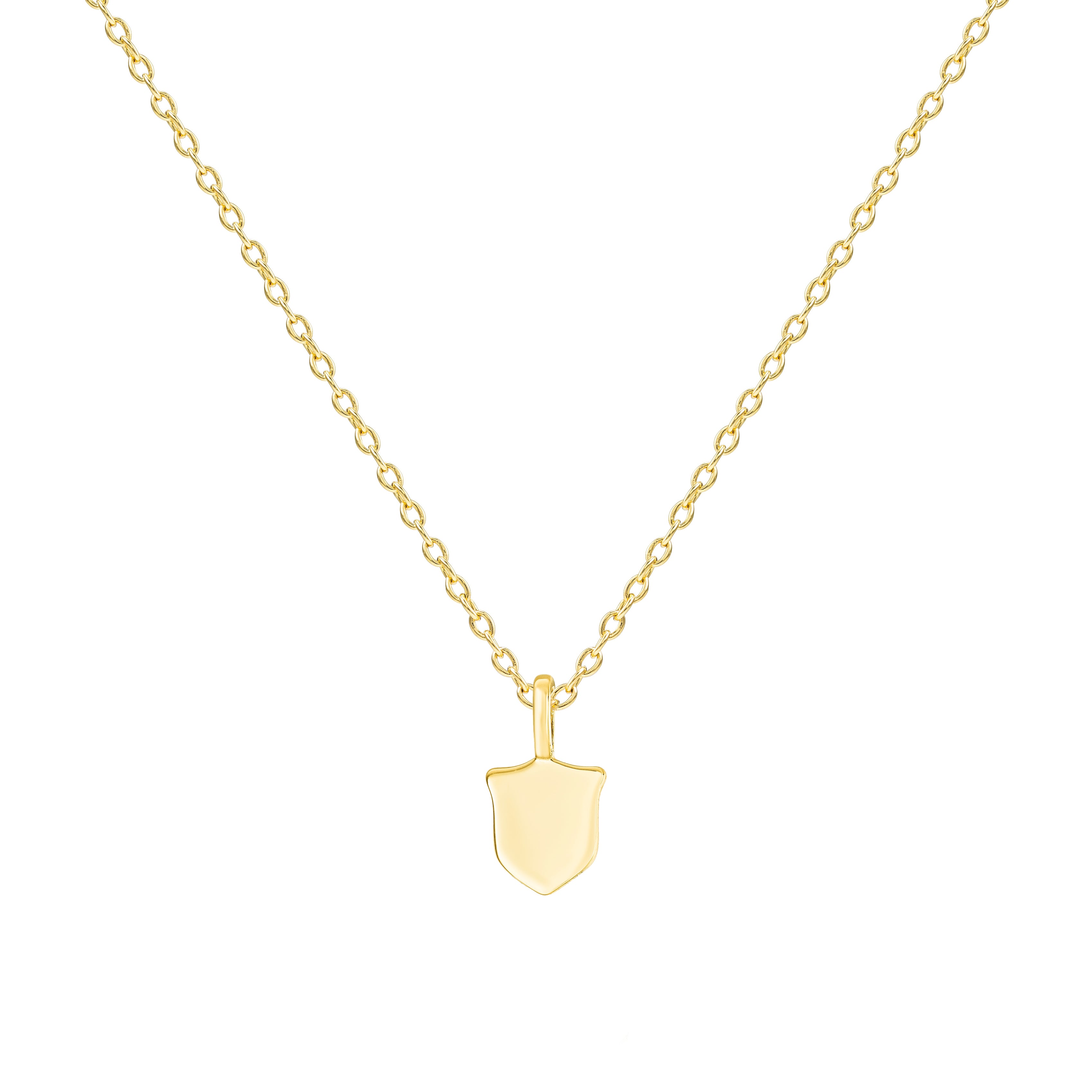 Gold Mini Shield Necklace