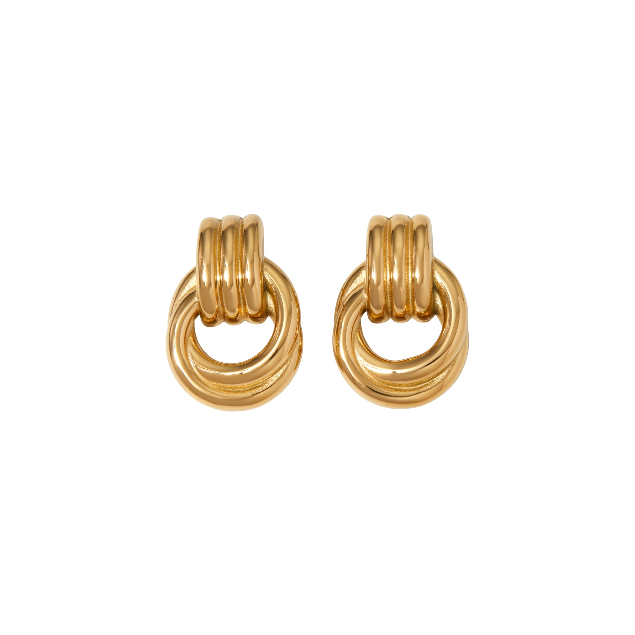Gold Small Knot Earrings | Waterproof