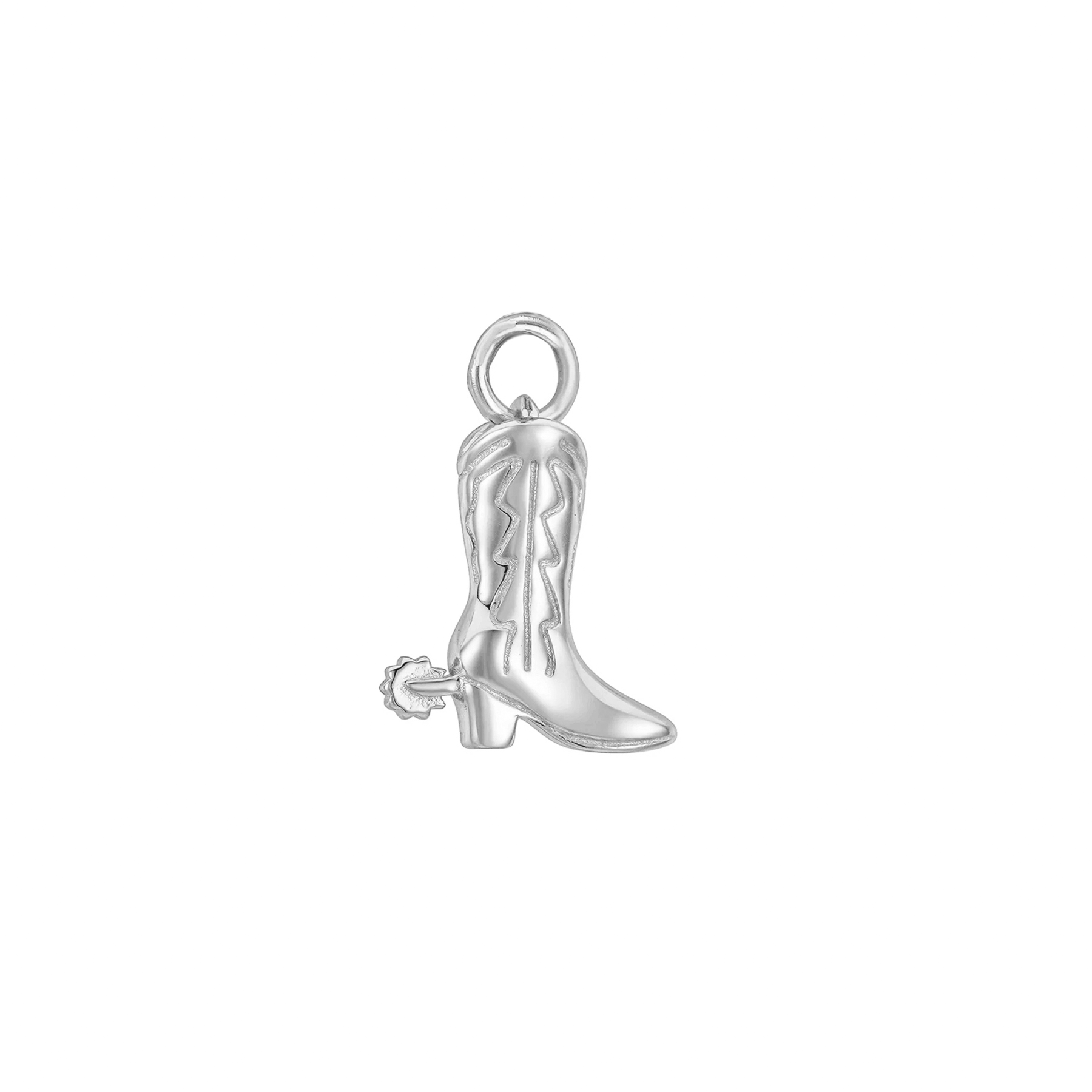 Silver Cowboy Boot Pendant