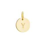 Free Gold Initial Disc Pendant