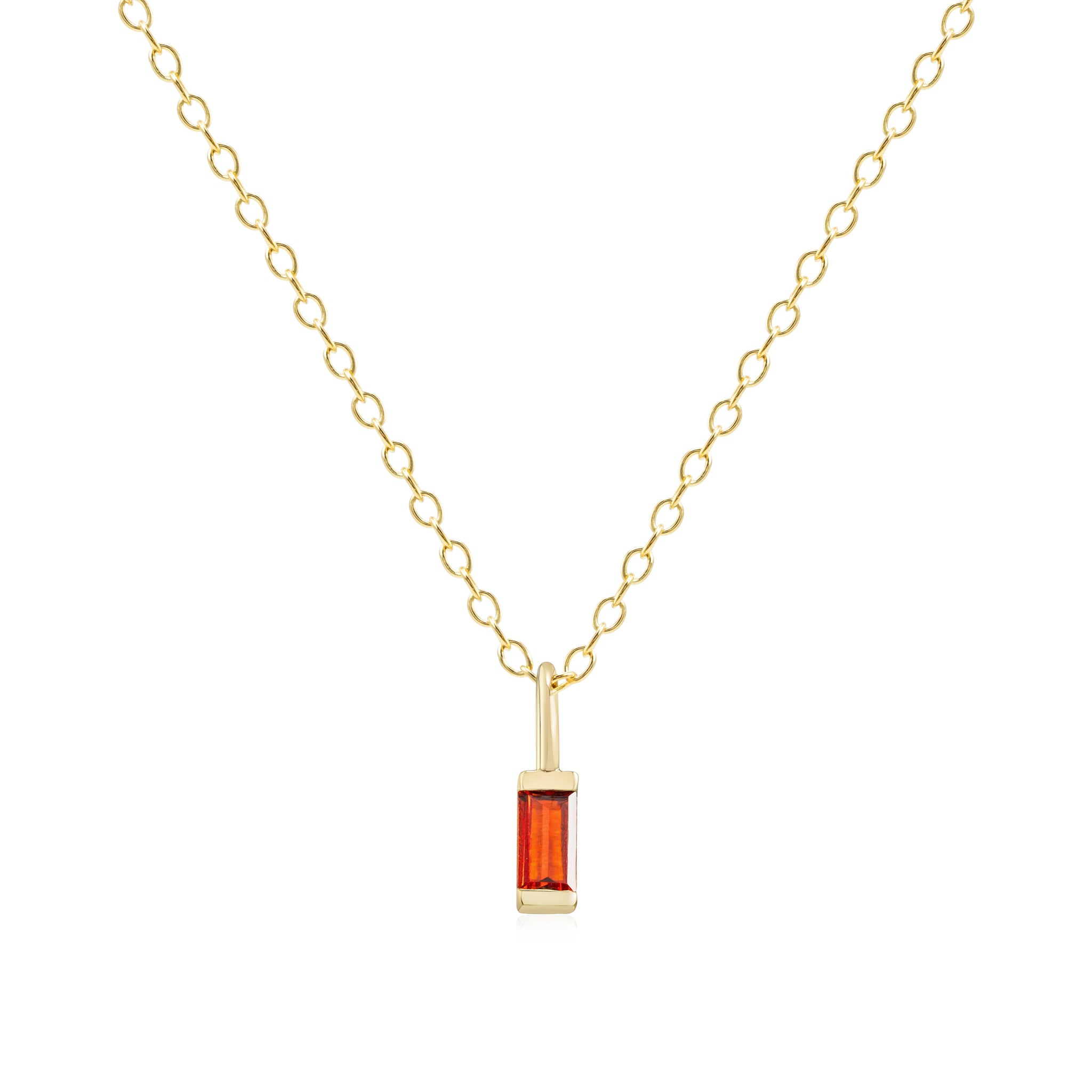 January Birthstone Necklace - gold