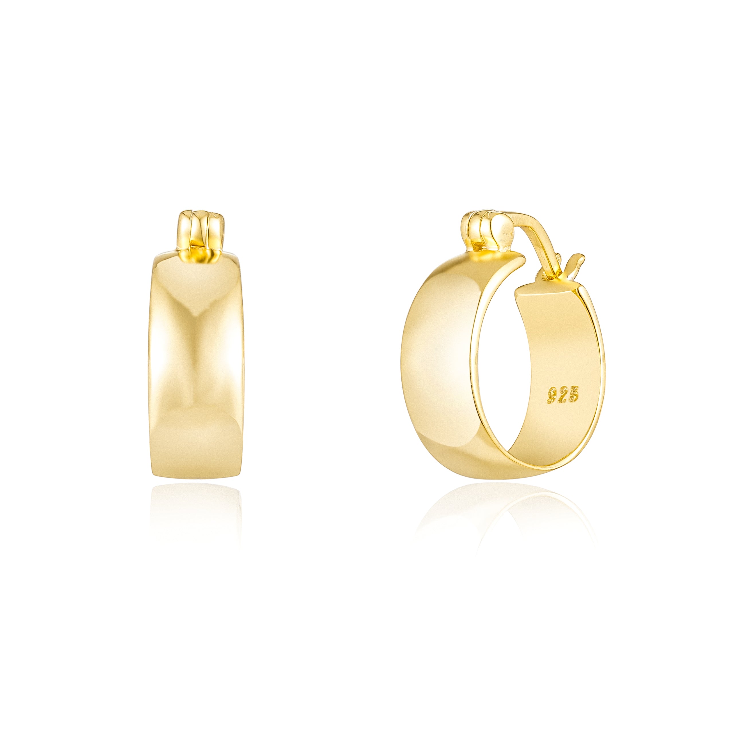 Gold Essential Wide Hoops