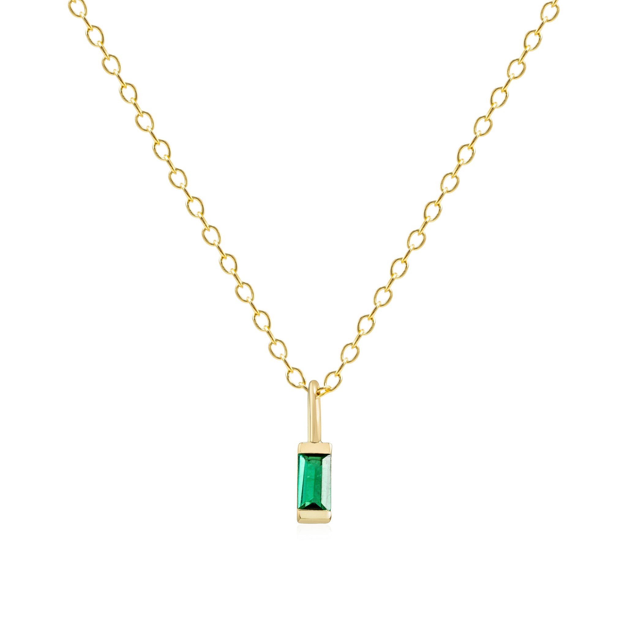 May Birthstone Necklace - gold