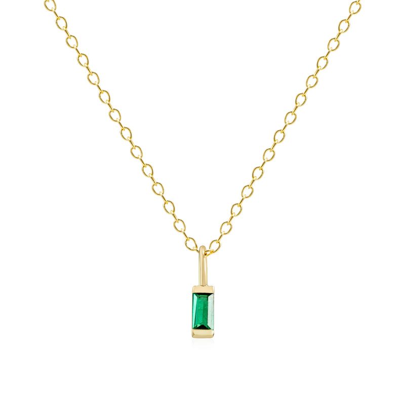 May Birthstone Necklace - gold