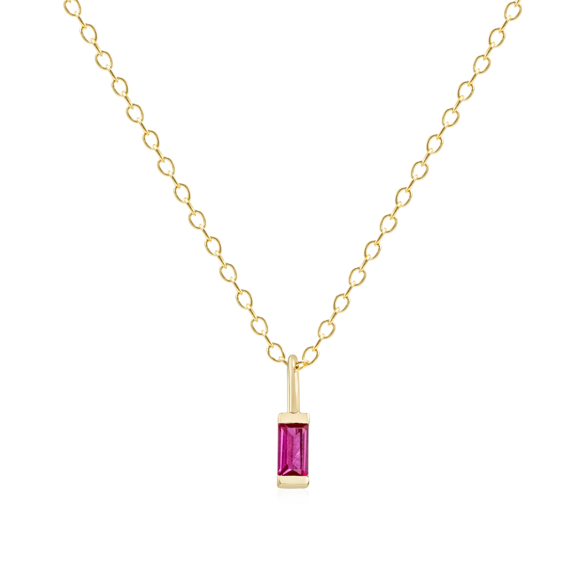 July Birthstone Necklace - gold