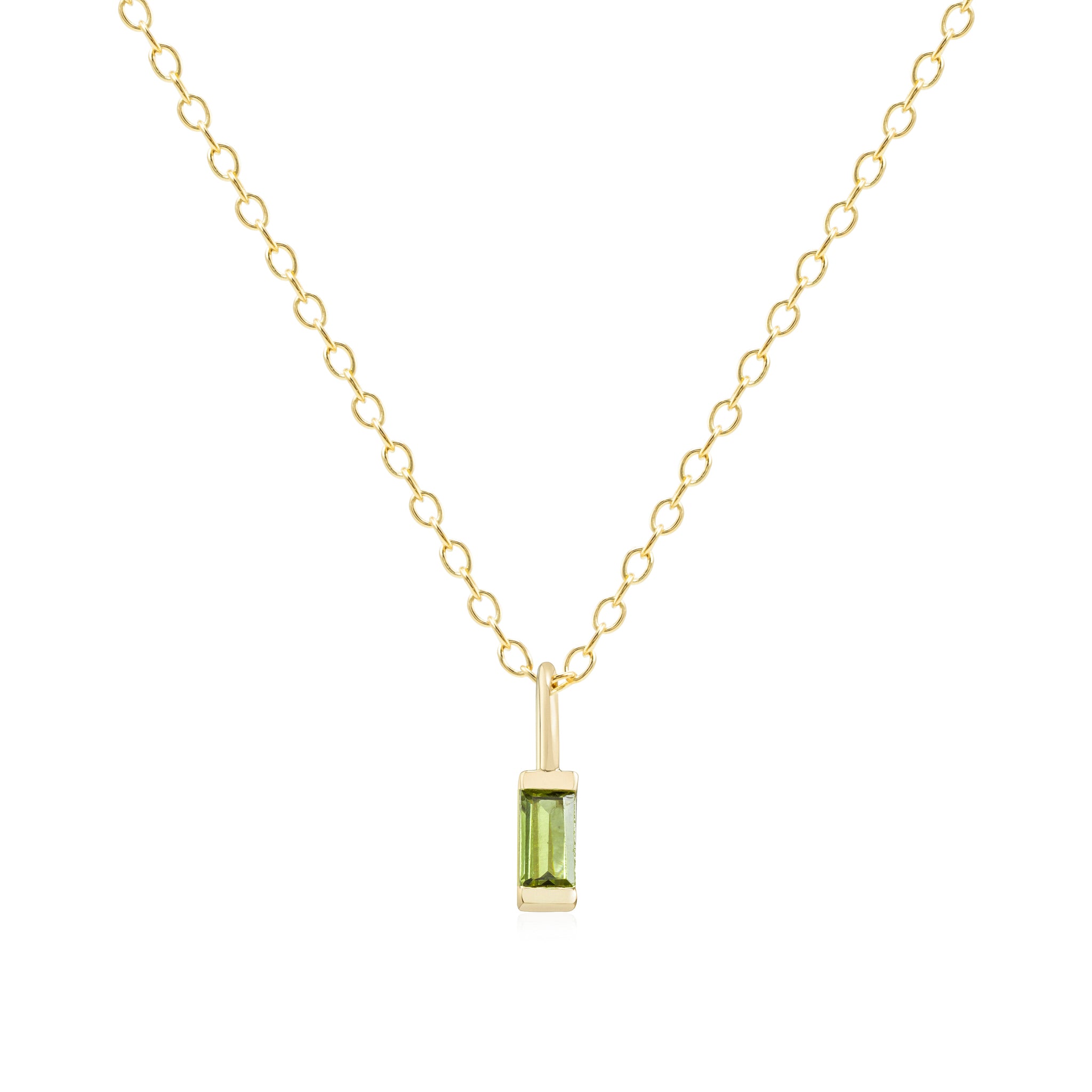 August Birthstone Necklace - Gold