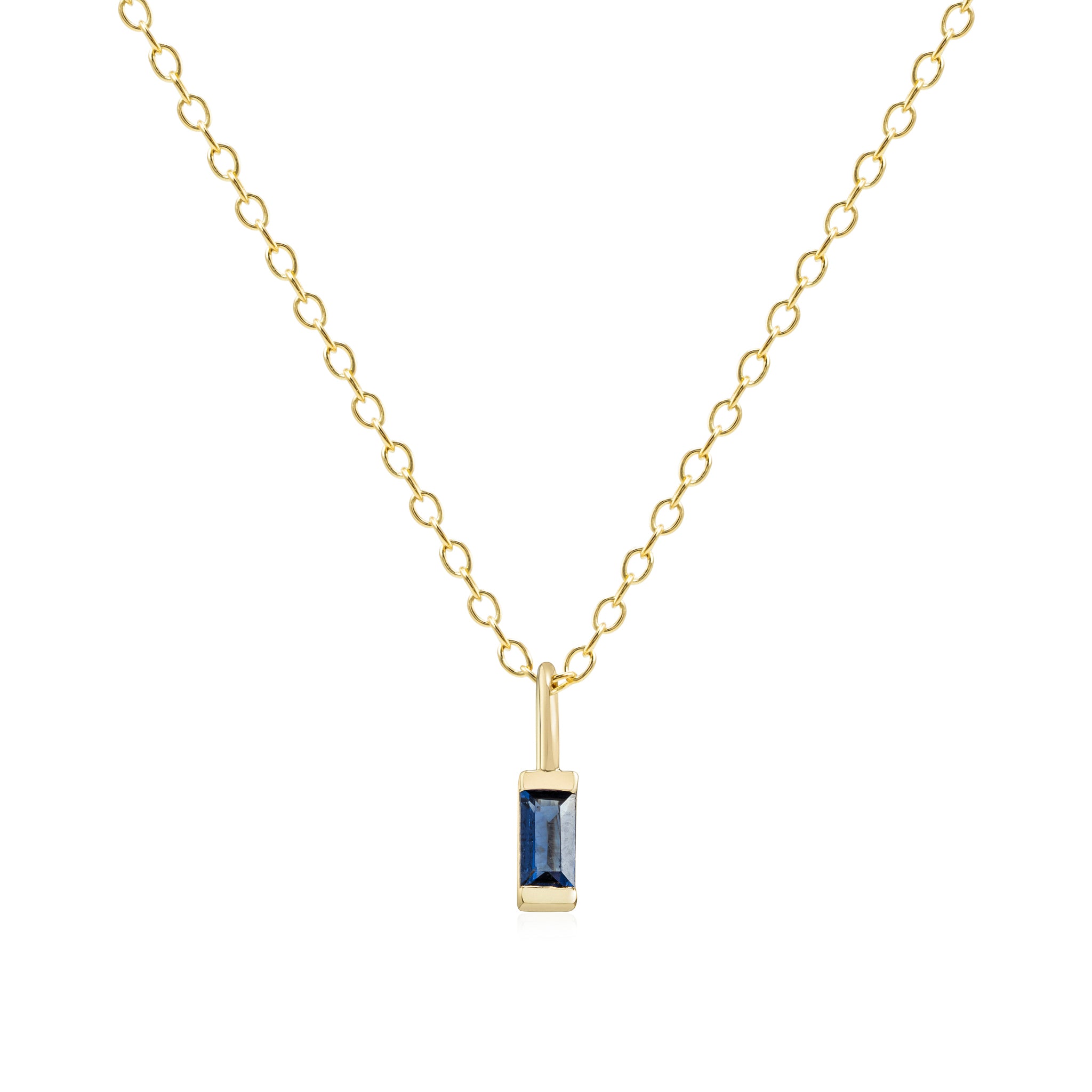 September Birthstone Necklace - gold