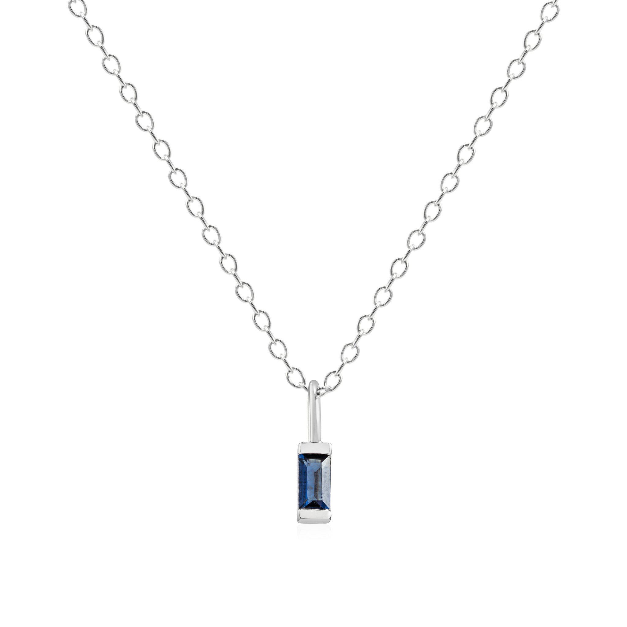 September Birthstone Necklace - silver