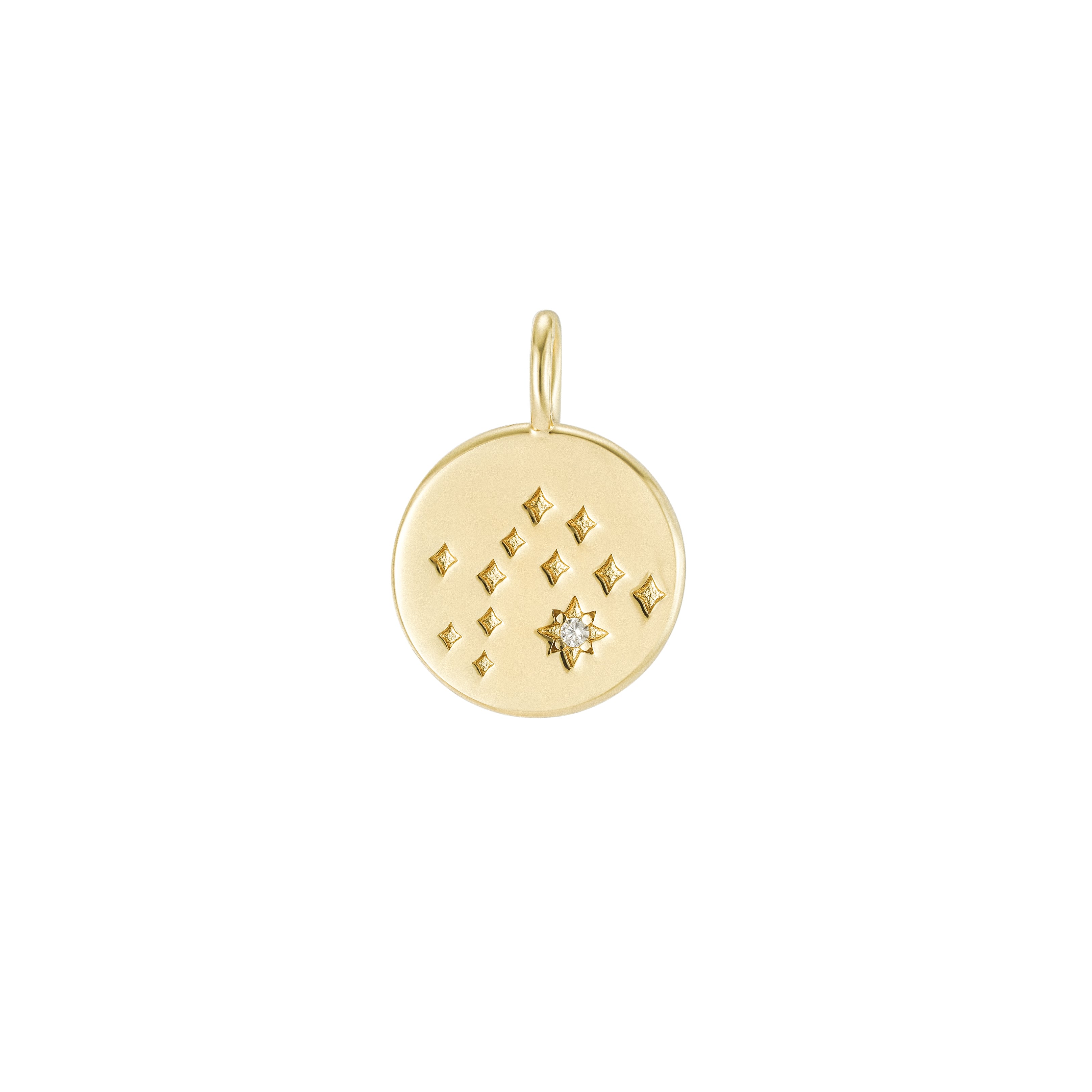 Gold Zodiac Constellation Pendant