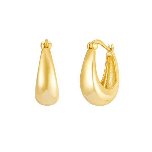 Gold Bold Tapered Hoops - PRE-ORDER