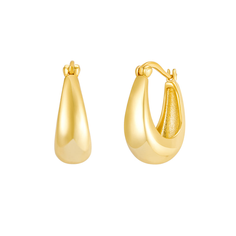 Gold Bold Tapered Hoops