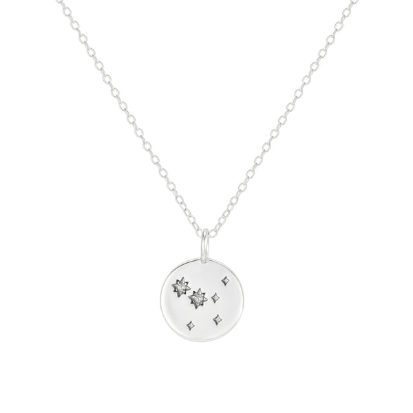 Silver Cancer Zodiac Constellation Necklace