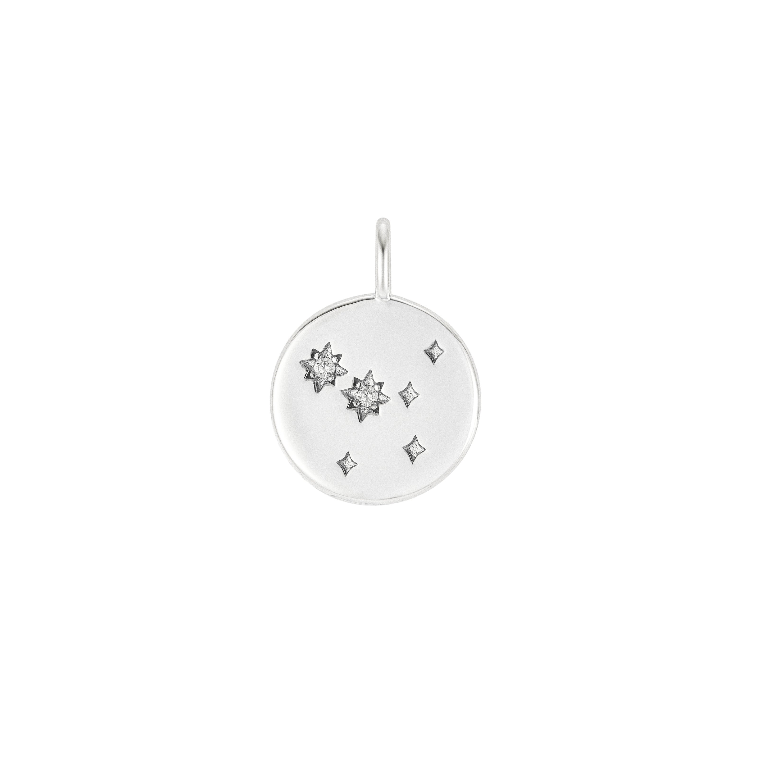 Silver Zodiac Constellation Pendant