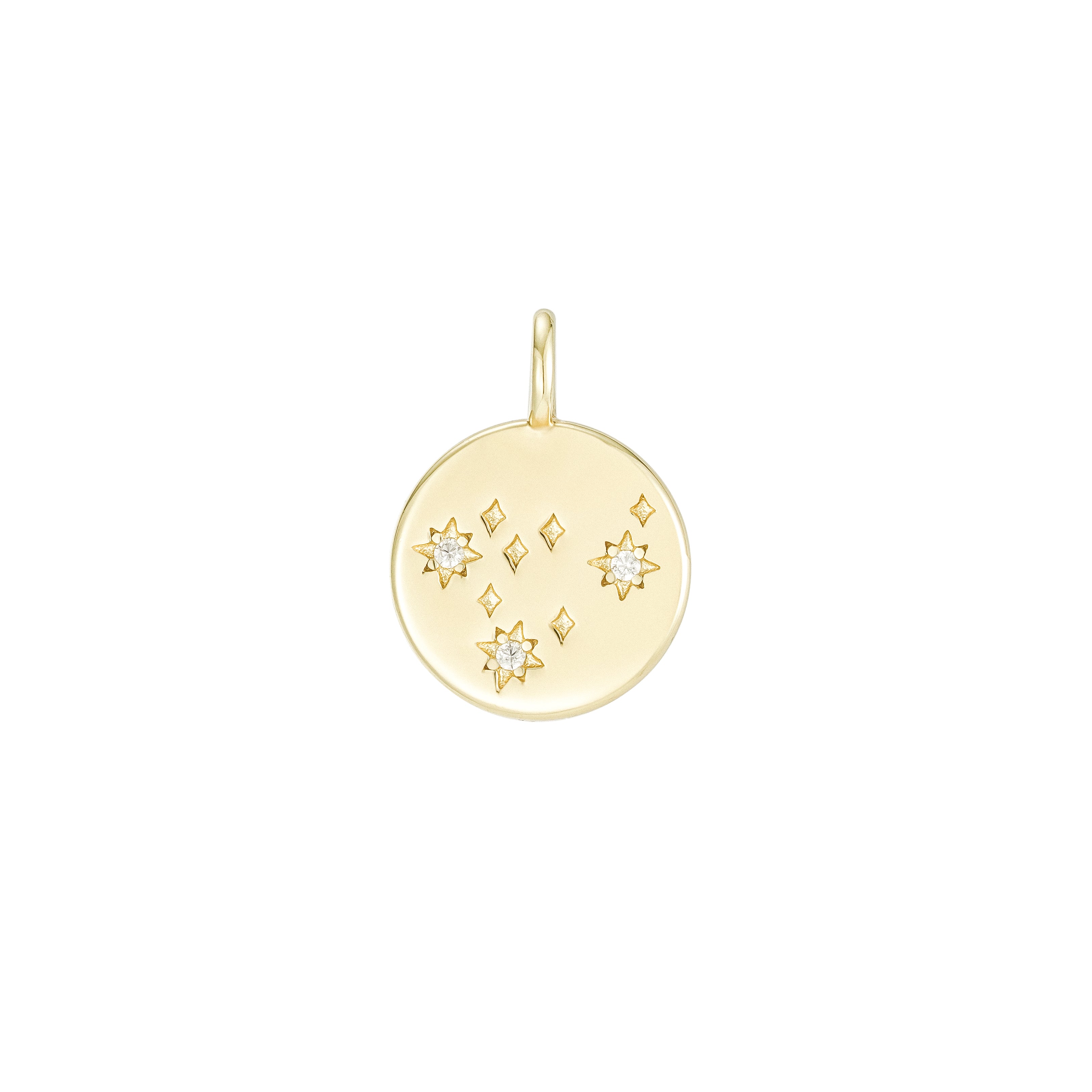 Gold Zodiac Constellation Pendant