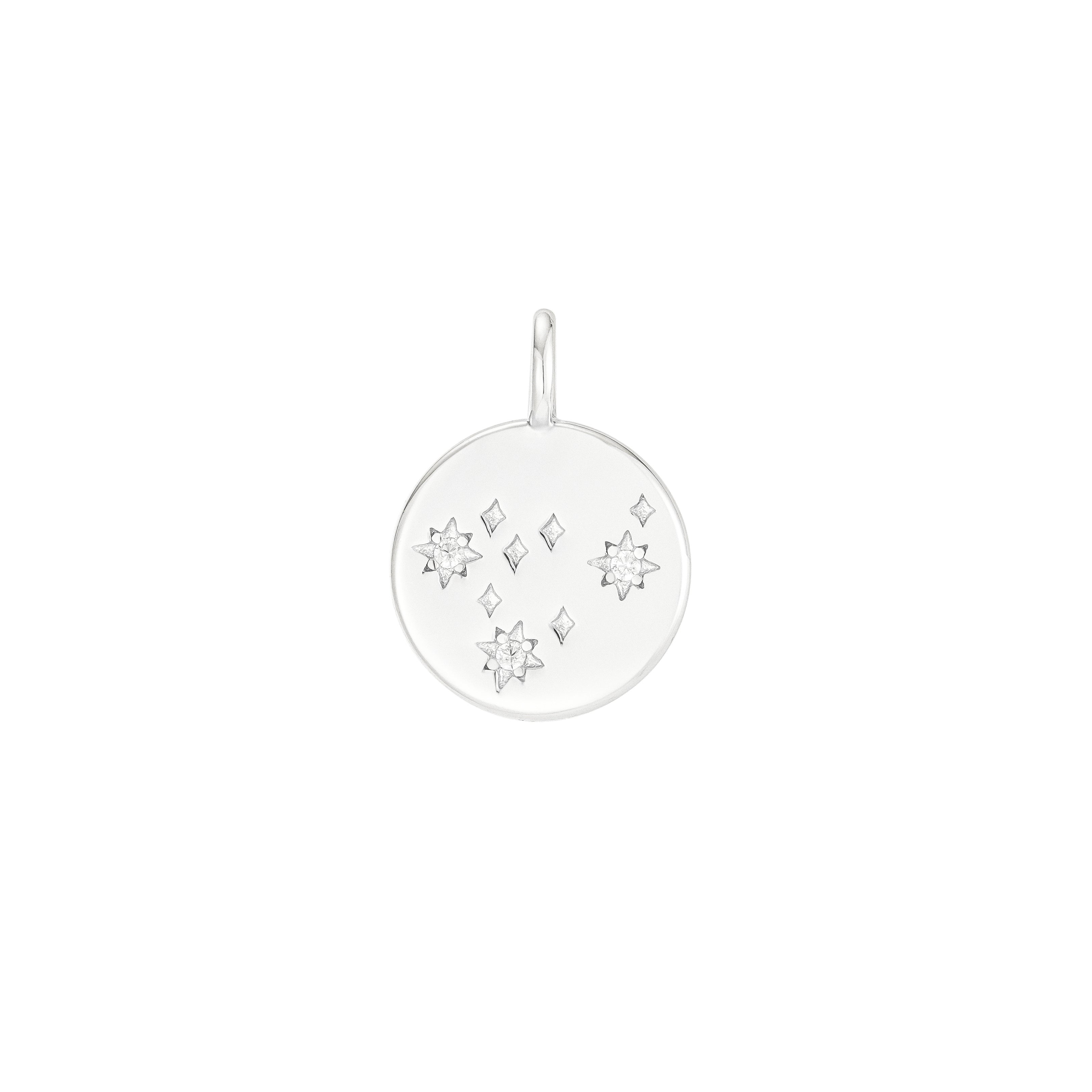 Silver Zodiac Constellation Pendant