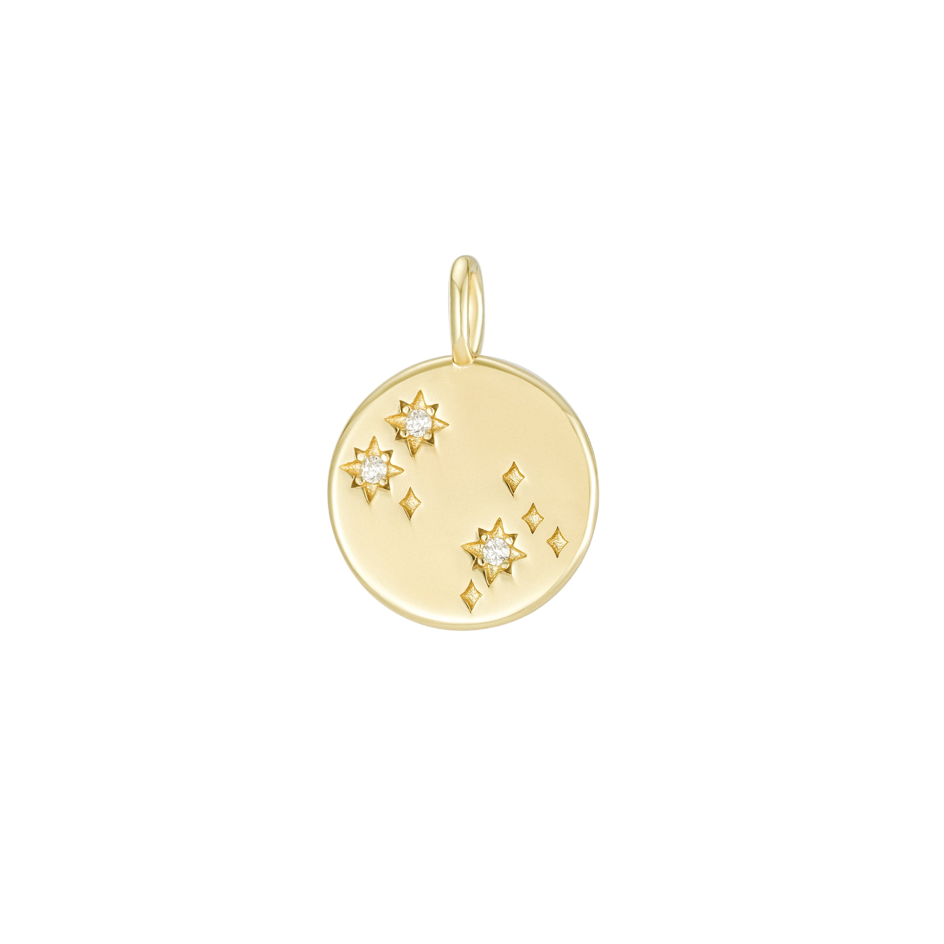 Gold Zodiac Constellation Pendant