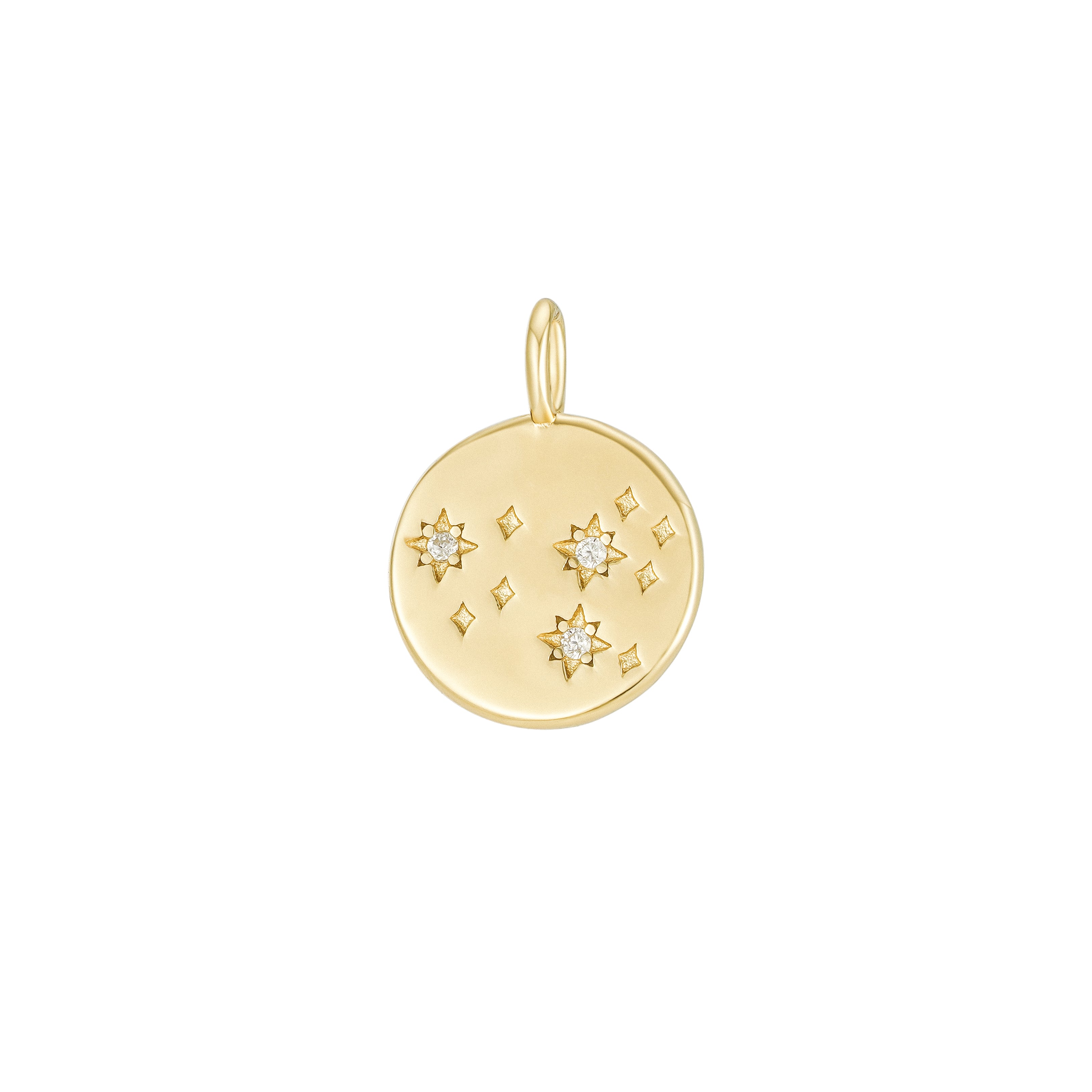 Gold Zodiac Constellation Pendant